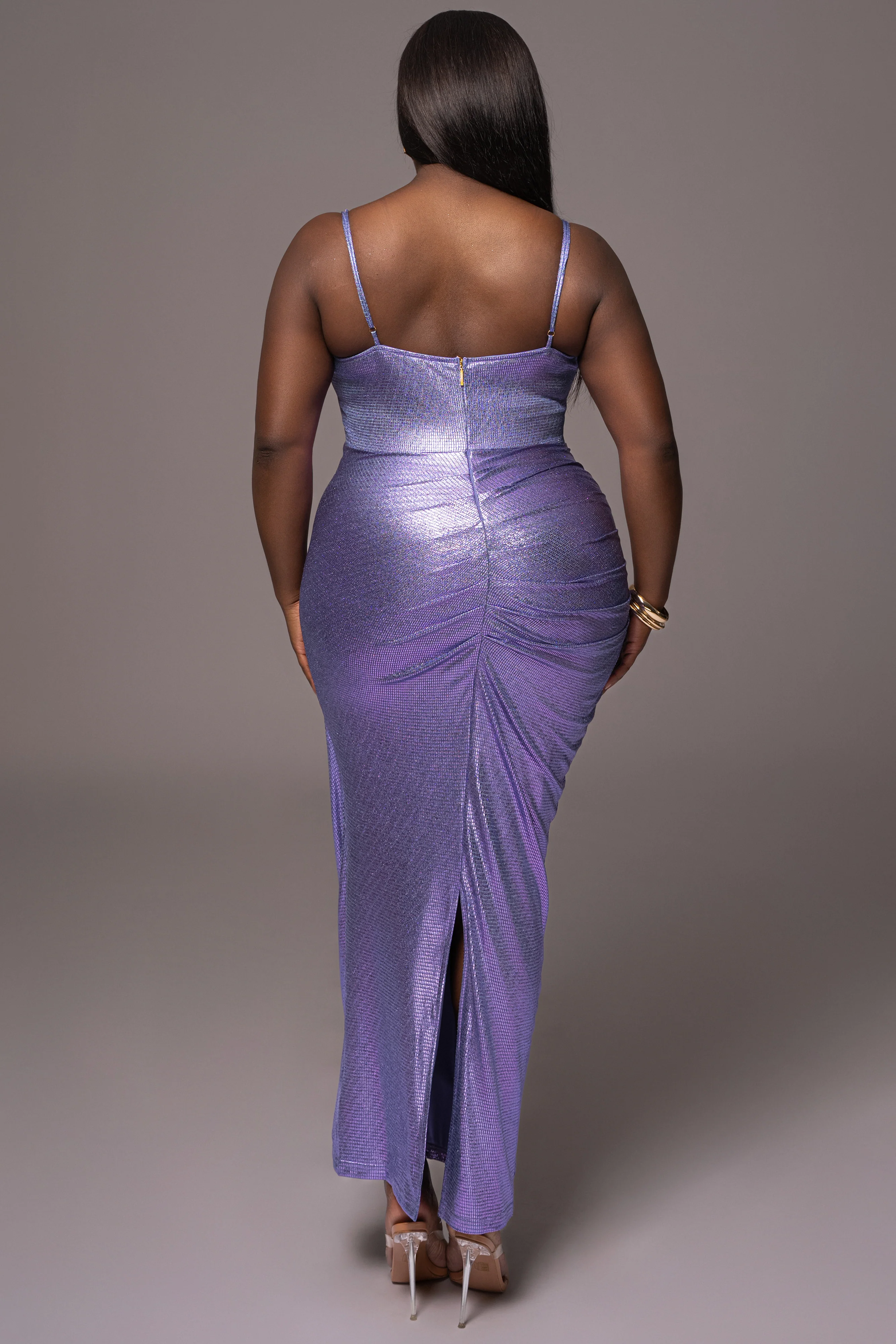 Purple Rubi Cowl Neck Cocktail Dress - Image 5