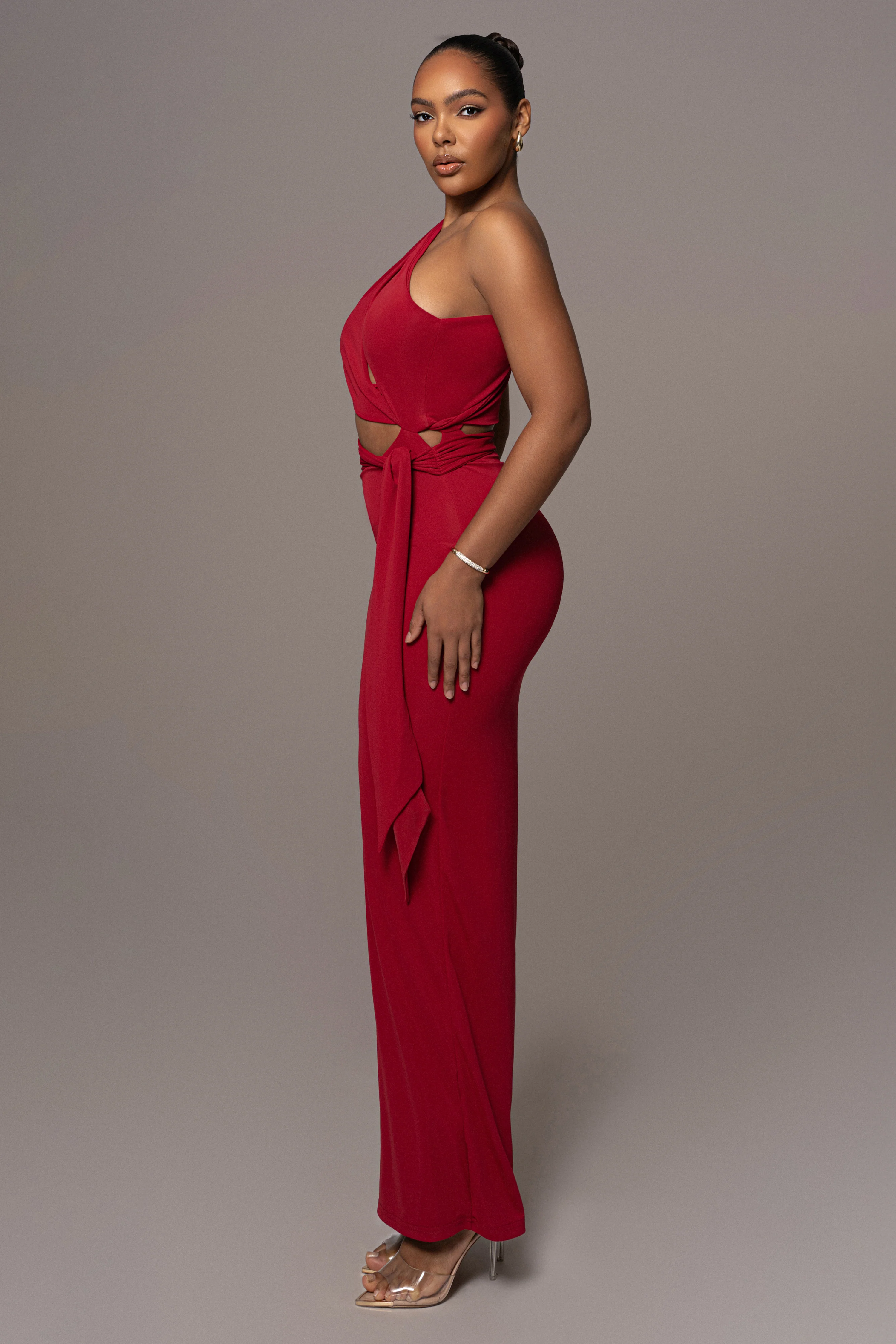 Red Athenia Keyhole Maxi Dress - Image 5