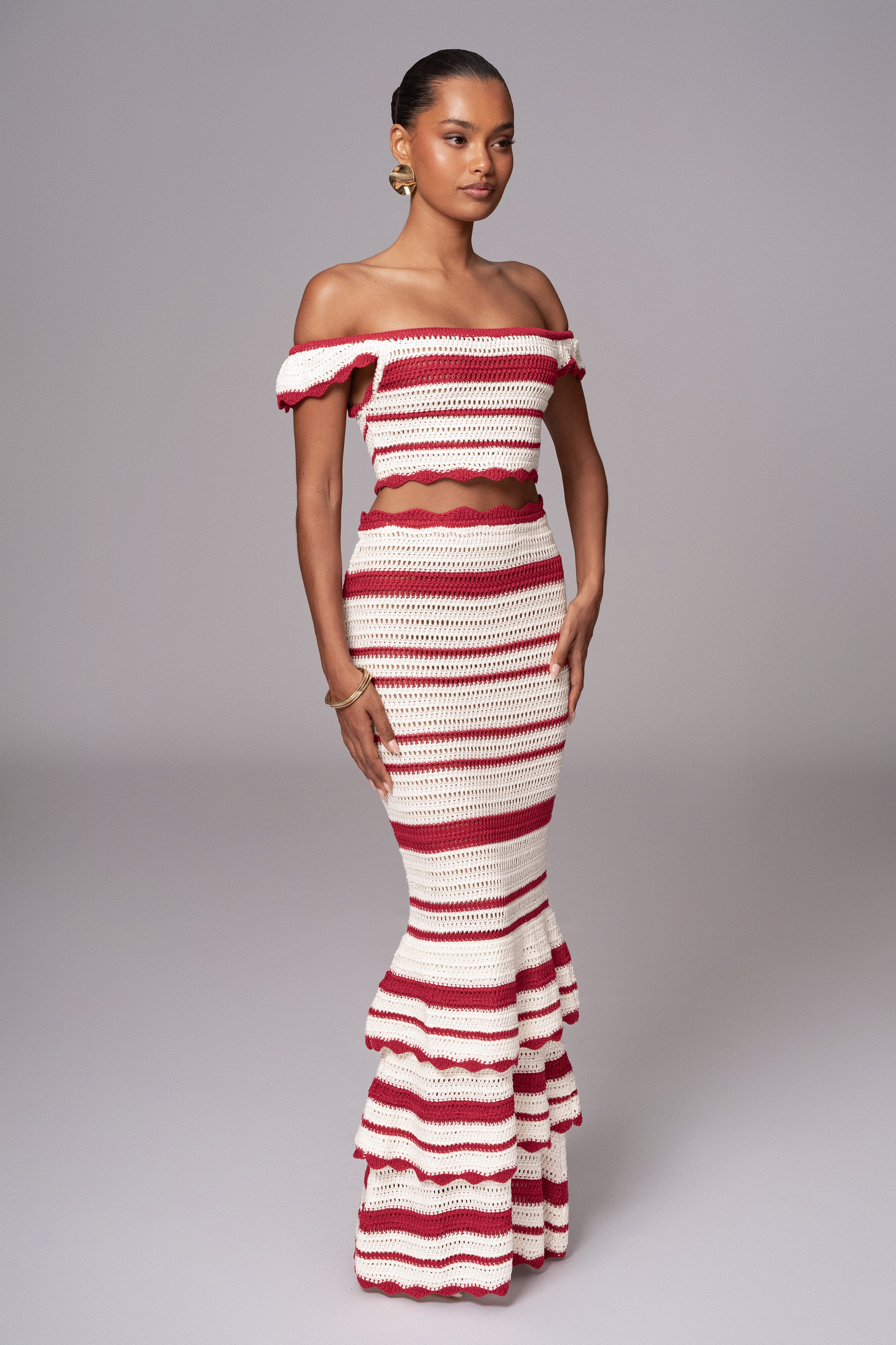 Red Corazon Ruffle Skirt Set - Image 12