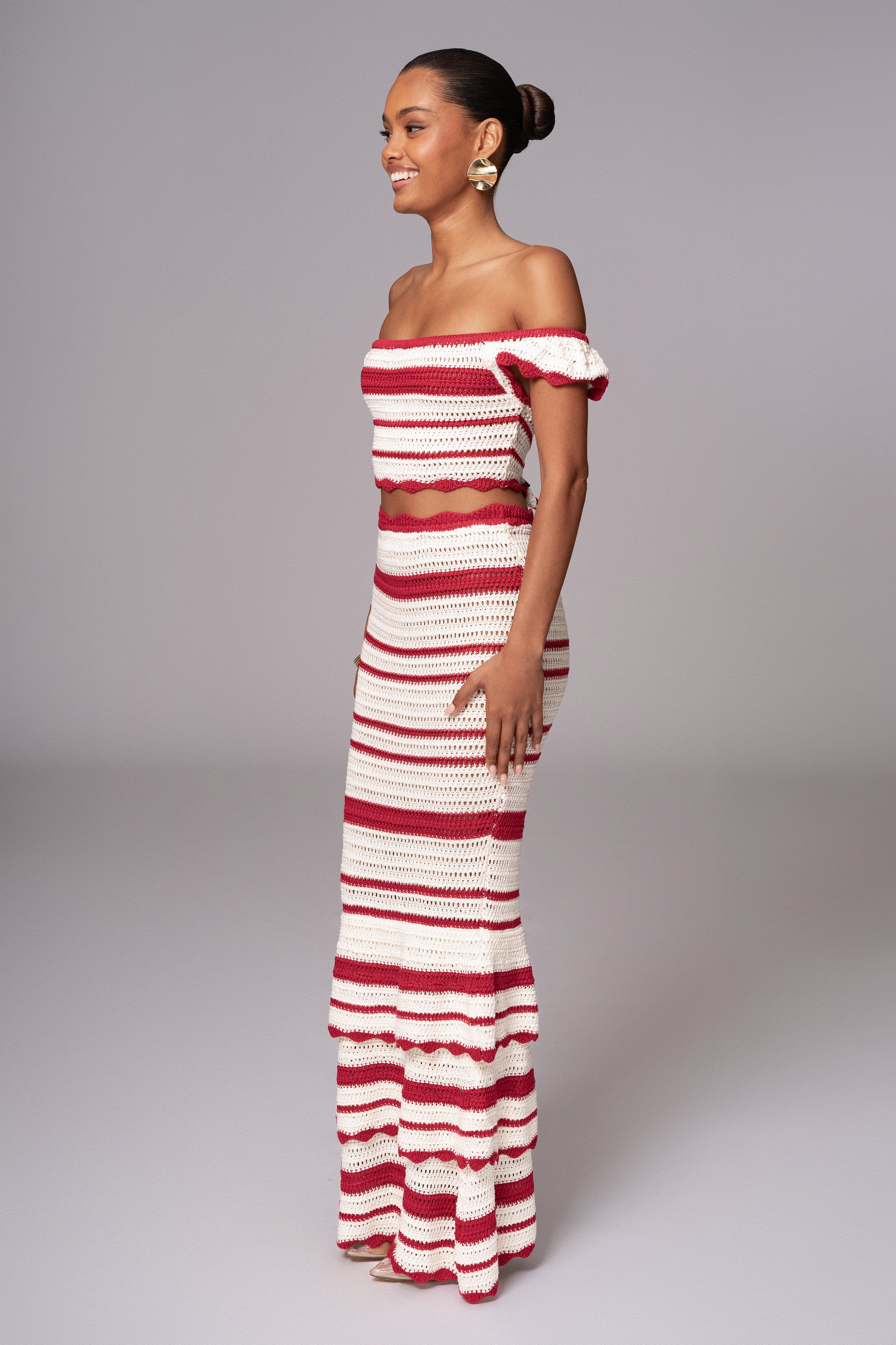 Red Corazon Ruffle Skirt Set - Image 17