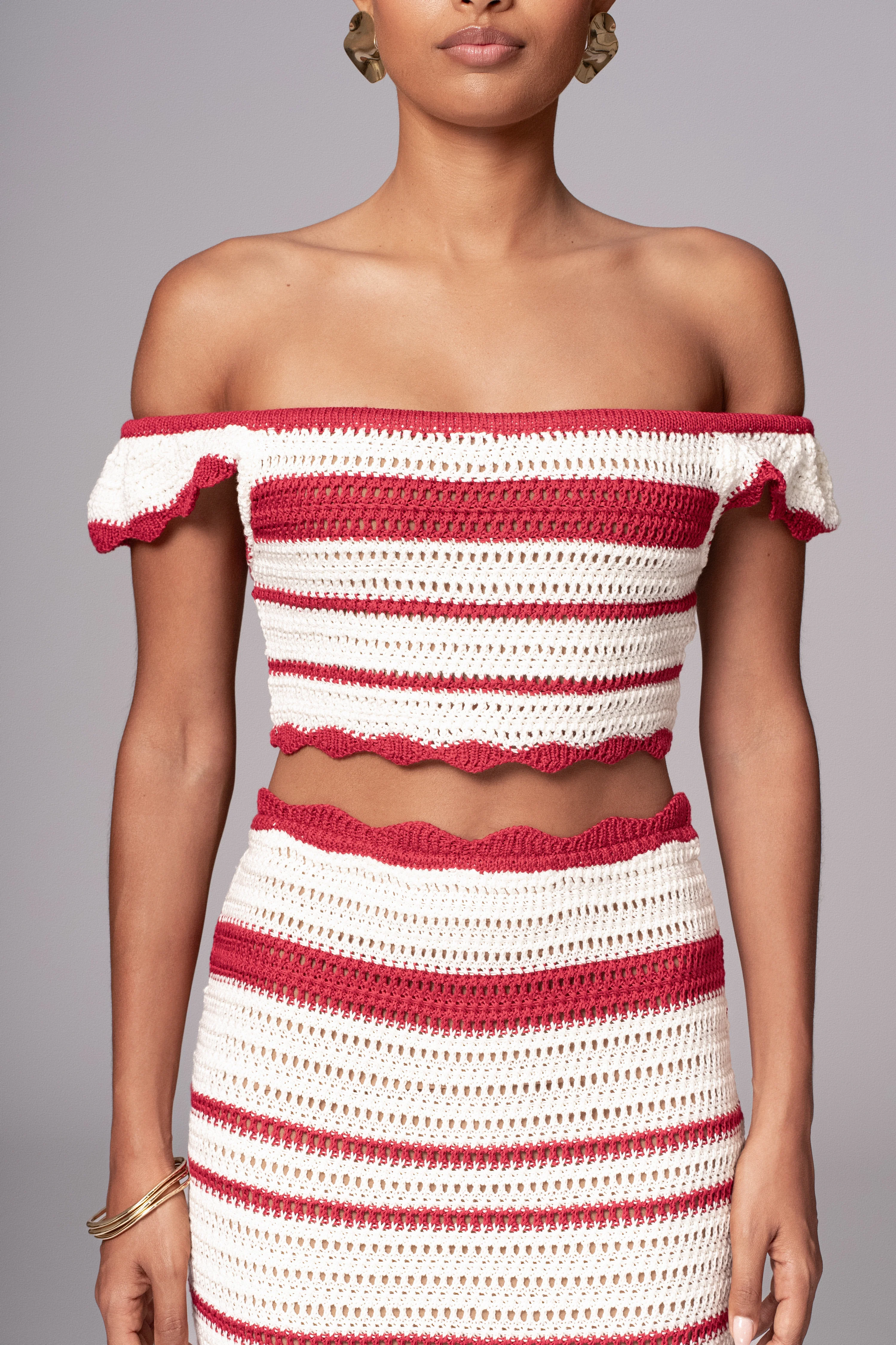 Red Corazon Ruffle Skirt Set - Image 5