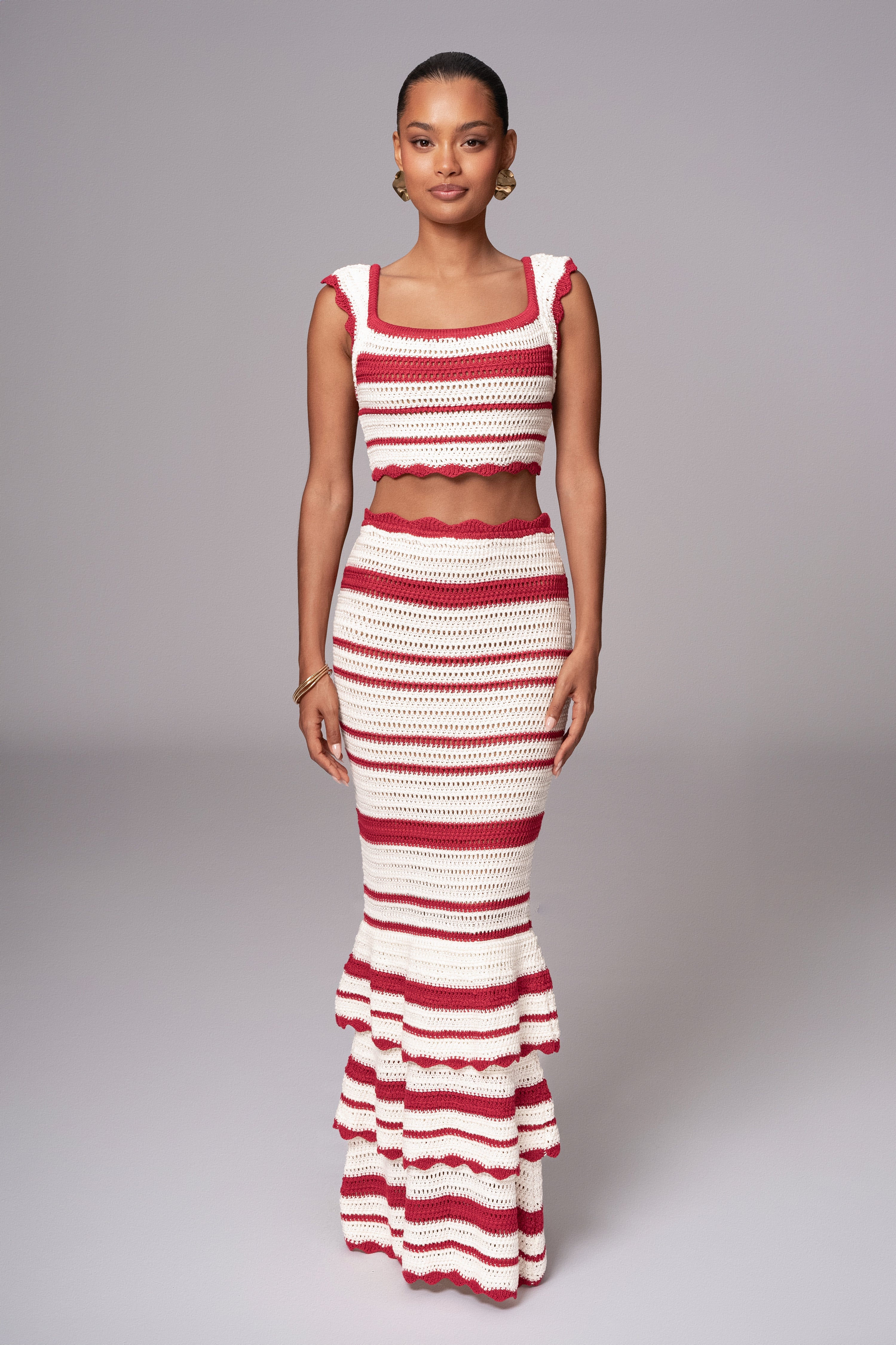 Red Corazon Ruffle Skirt Set - Image 8