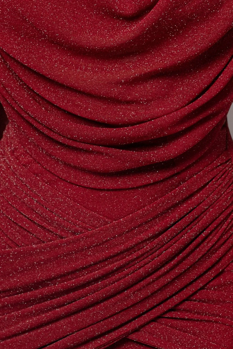 Red Divine Drape Skirt Set - Image 19