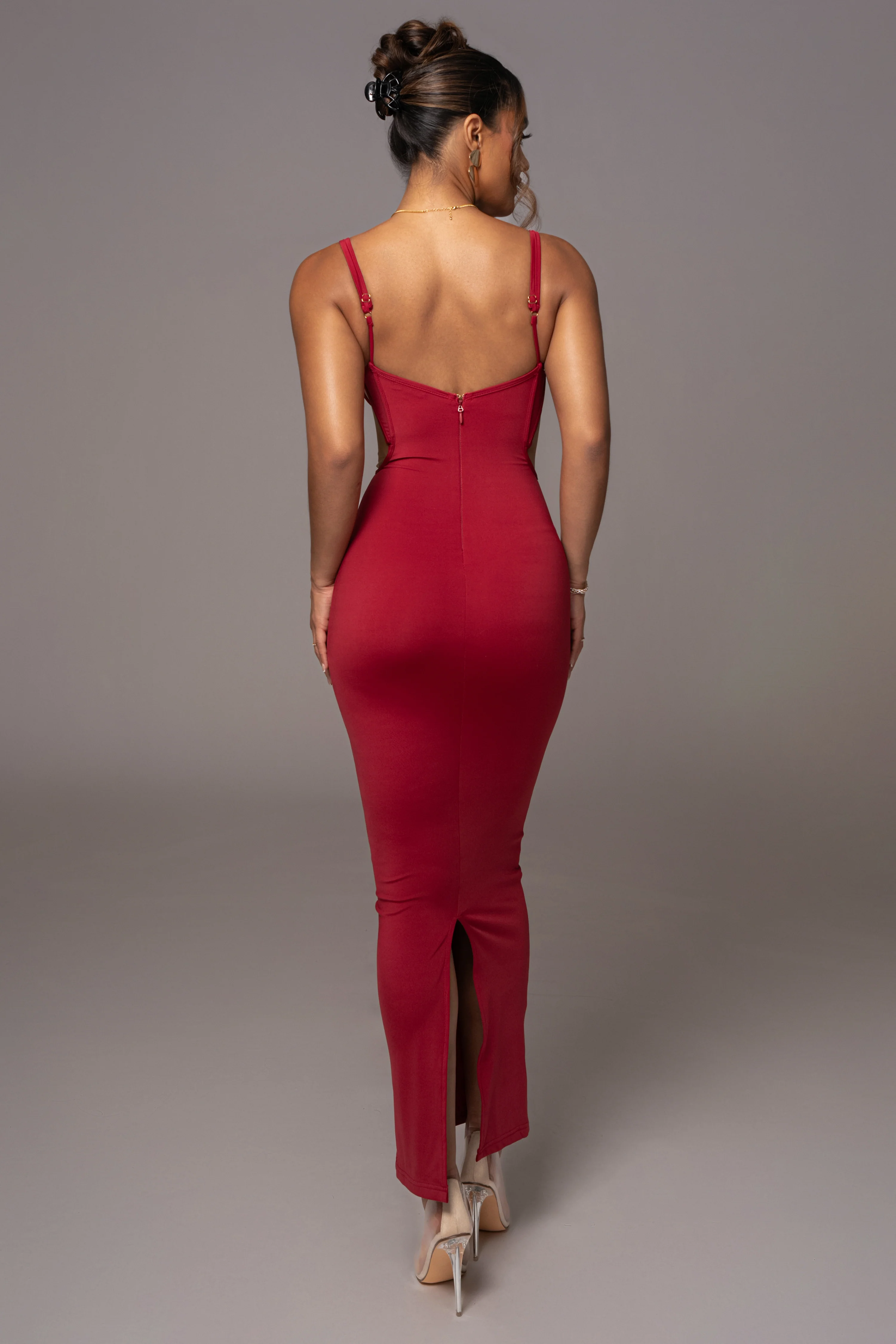 Red Enchantment Bustier Maxi Dress - Image 11