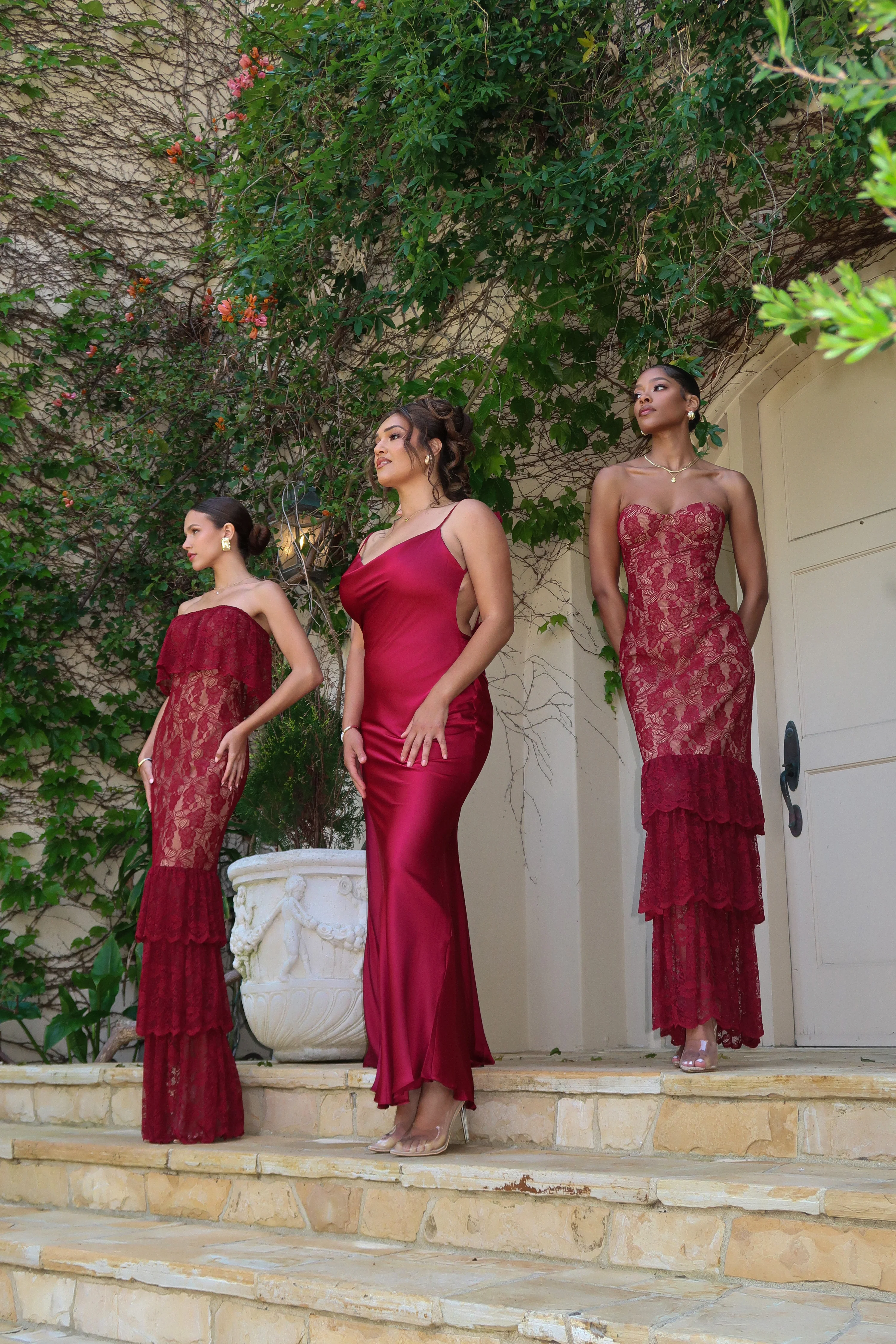 Red Fairytale Ending Lace Maxi Dress - Image 6