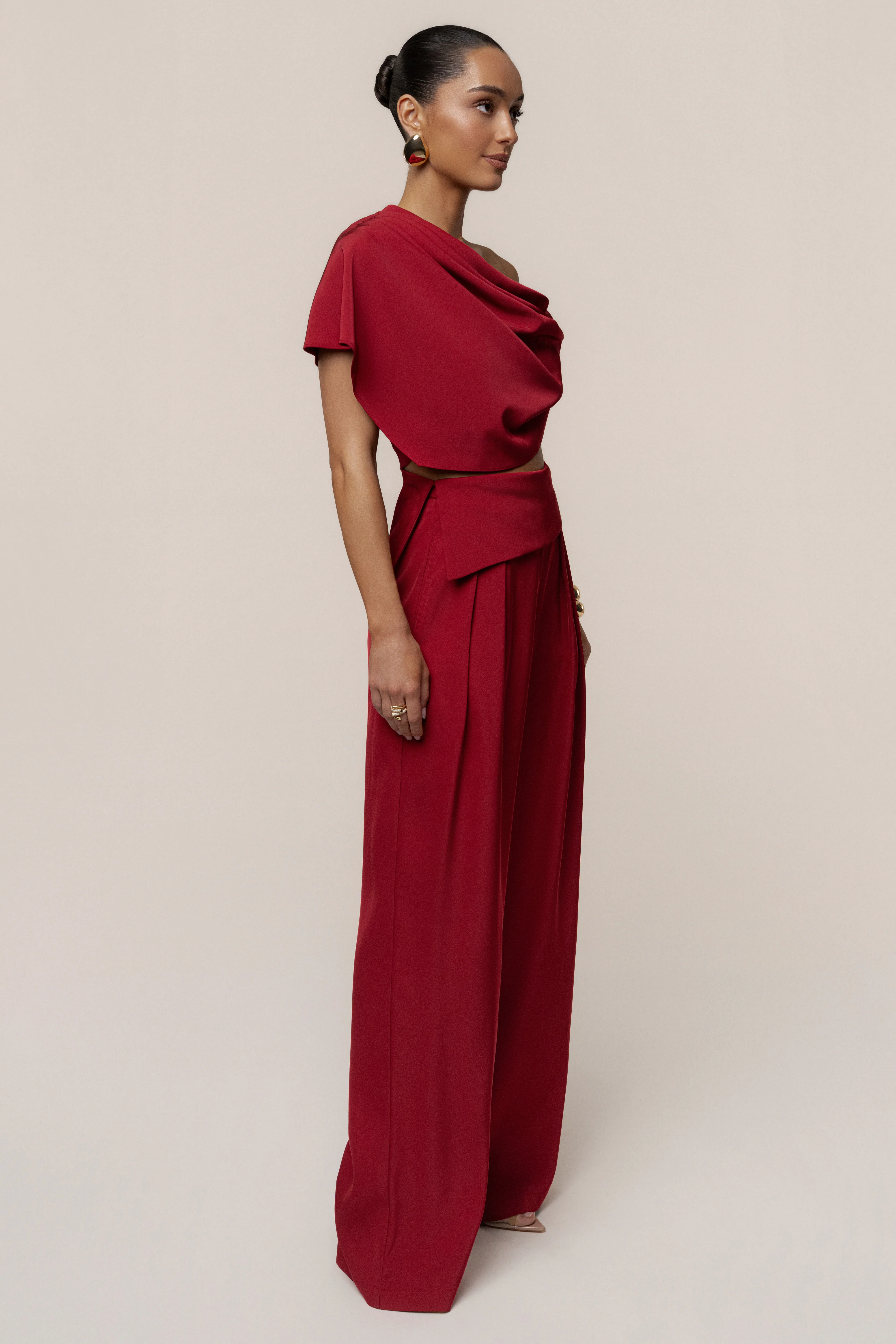 Red Gleam and Glow Satin Top - Image 10