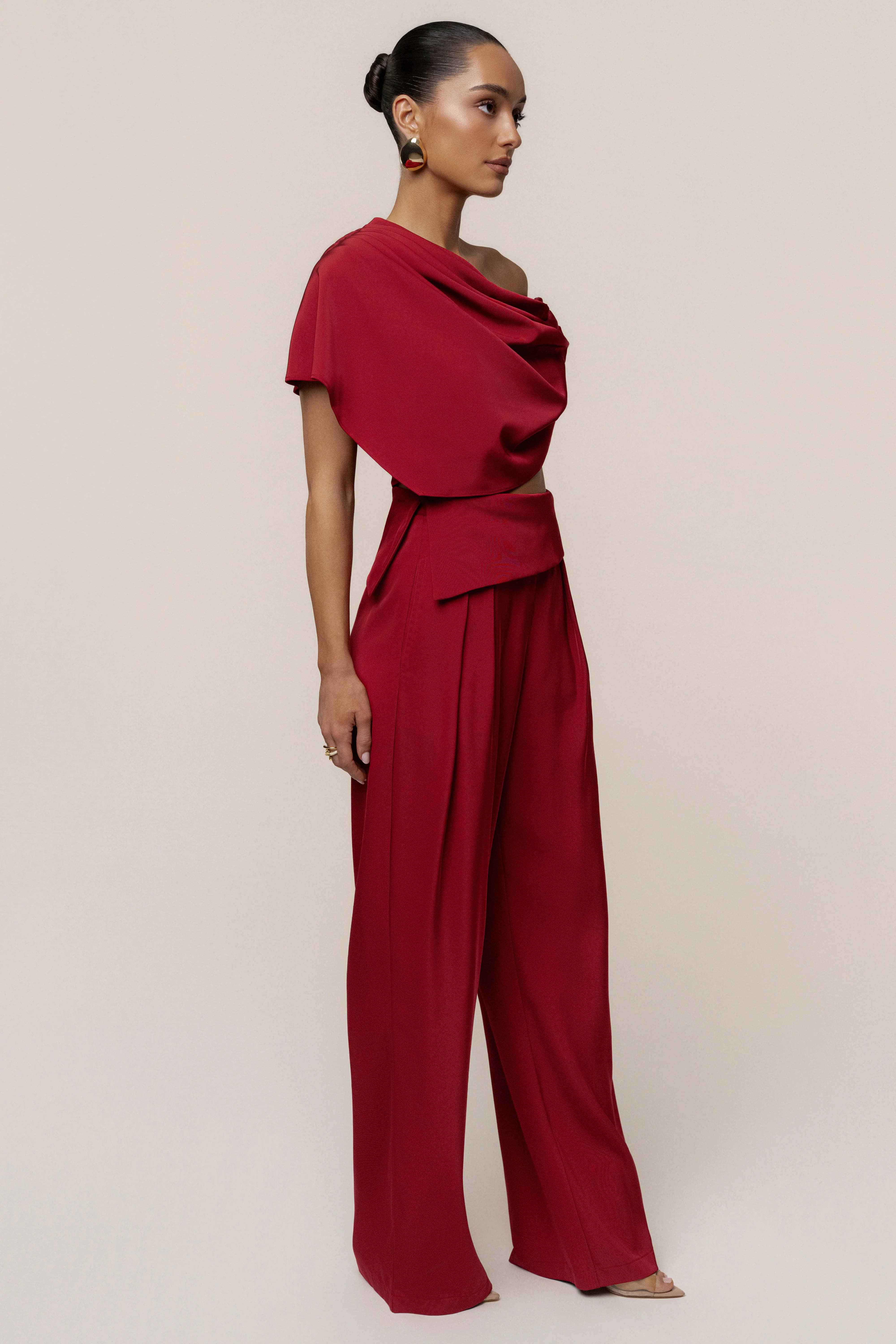 Red Gleam and Glow Satin Top - Image 12