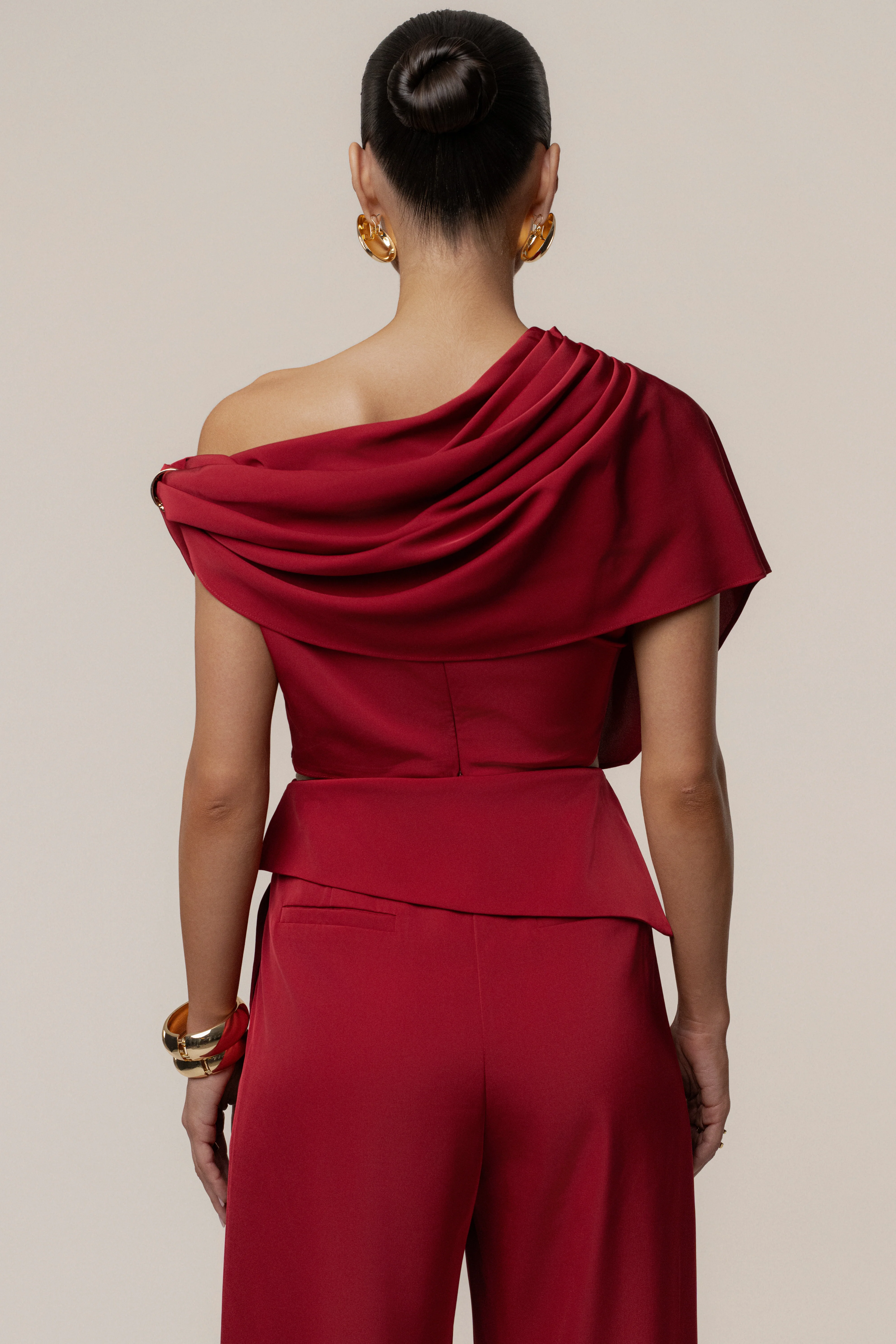 Red Gleam and Glow Satin Top - Image 14