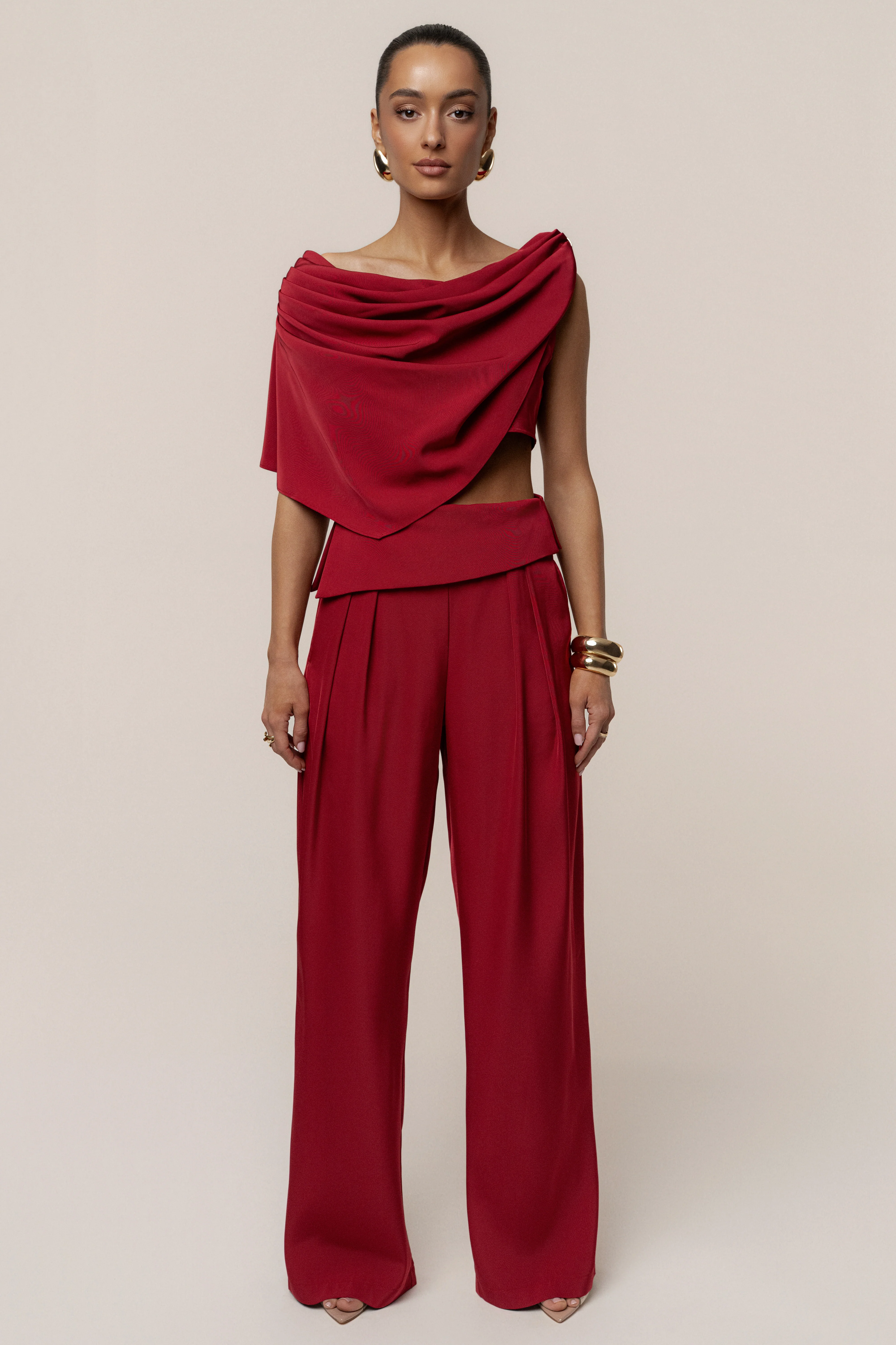 Red Gleam and Glow Satin Top - Image 6