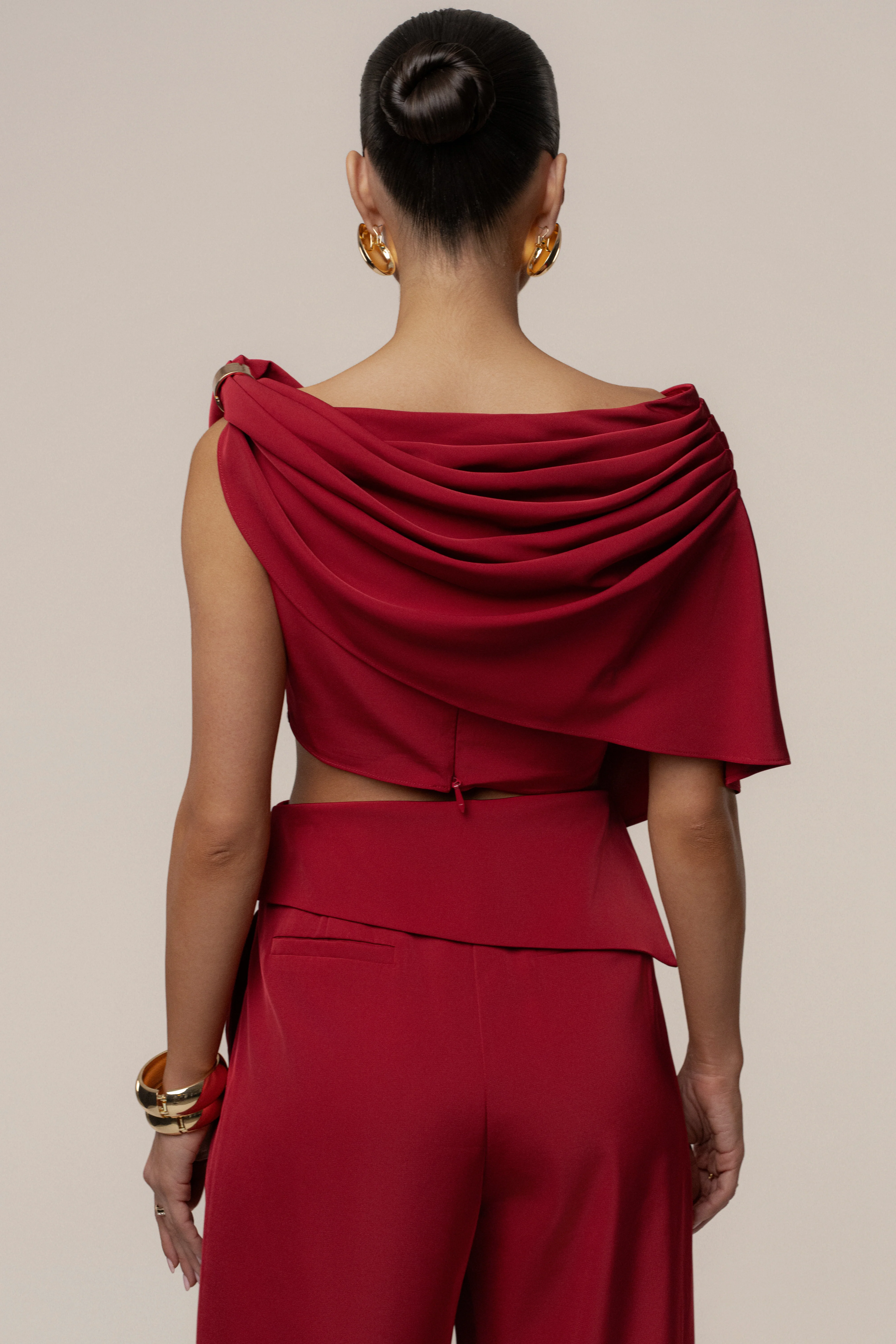 Red Gleam and Glow Satin Top - Image 8