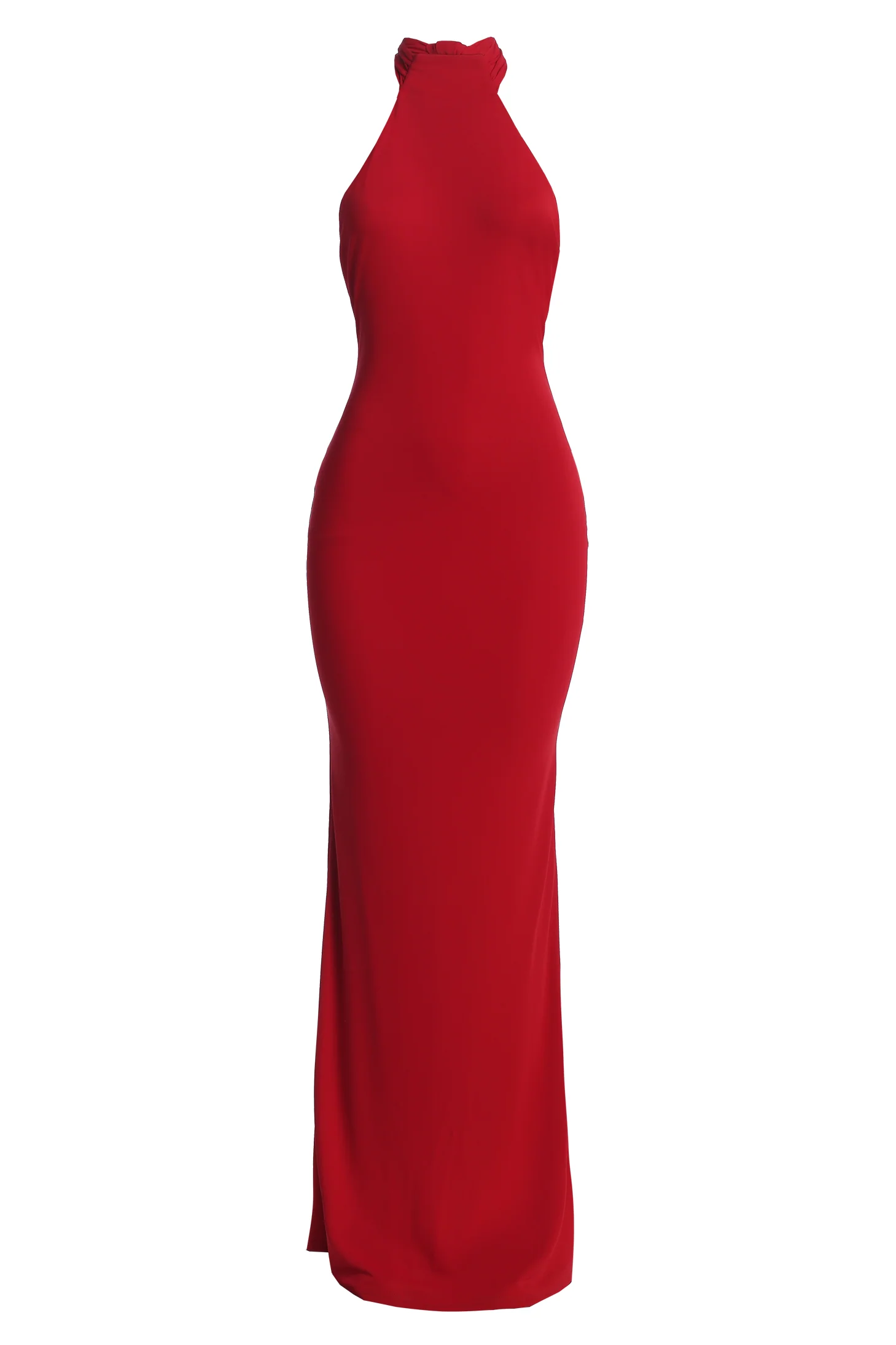 Red Golden Evening Maxi Gown - Image 4