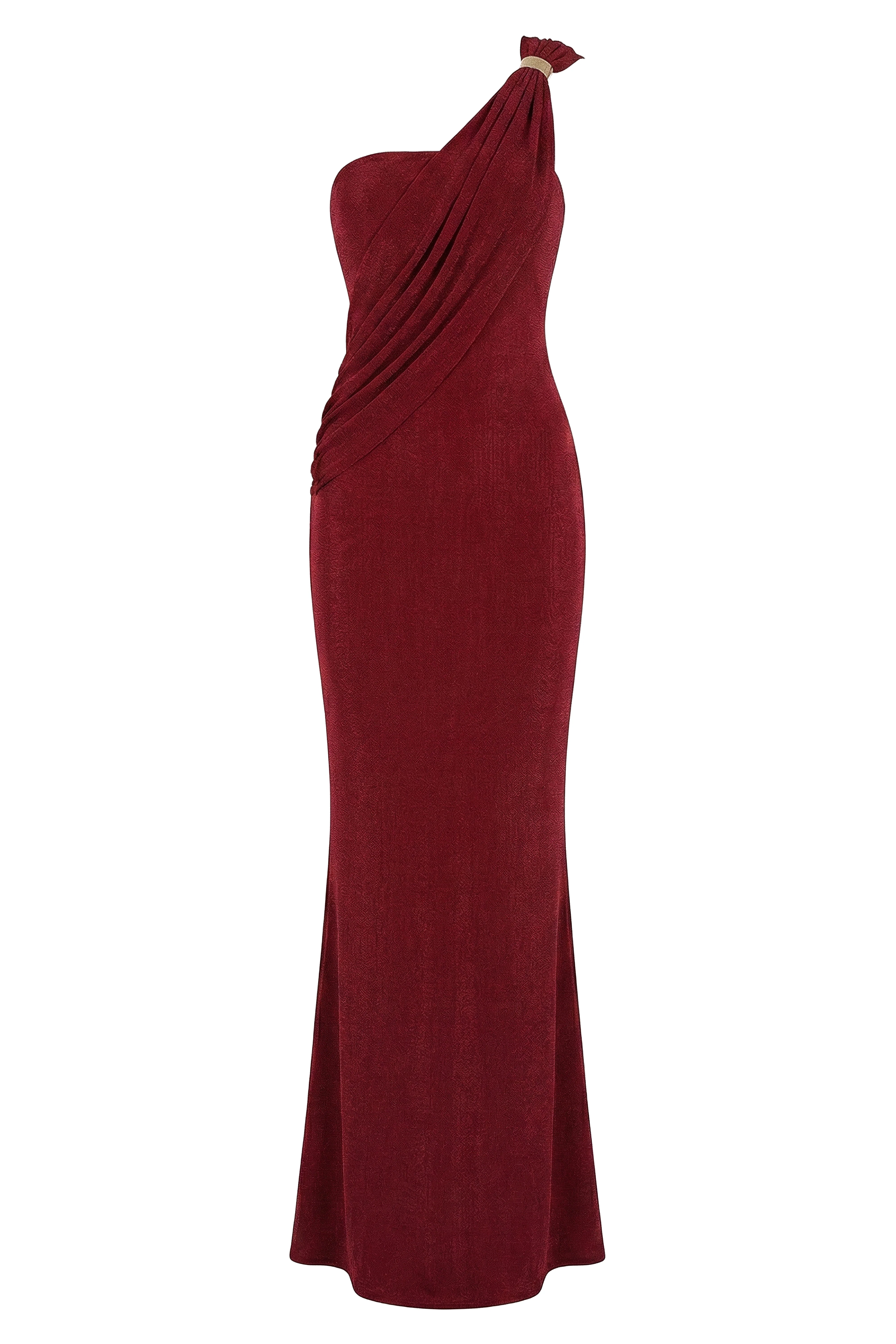 Red Golden Veil Maxi Dress - Image 2