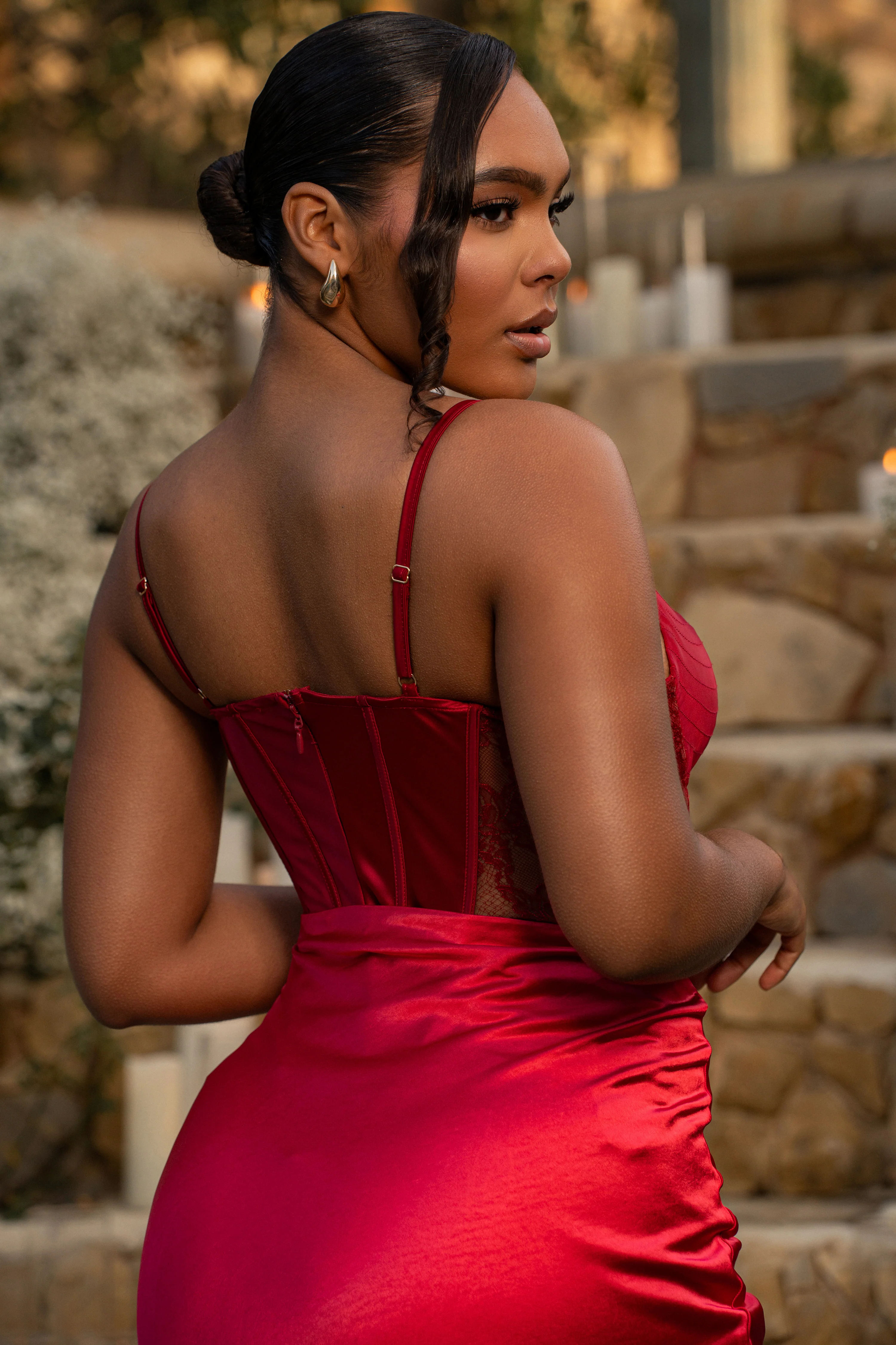Red Incomparable Lace Bodysuit - Image 6
