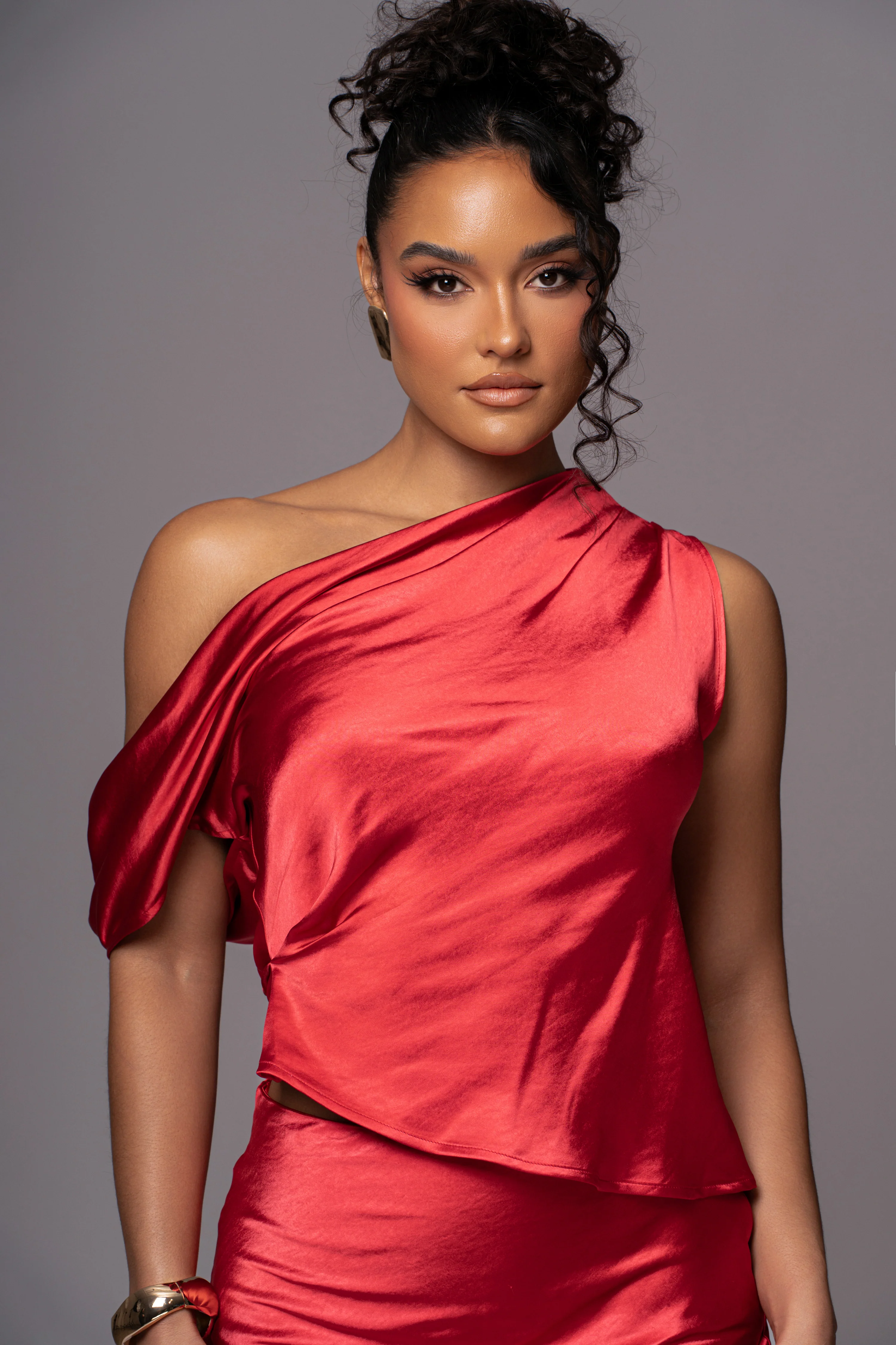Red Rosi Asymmetrical Top - Image 2