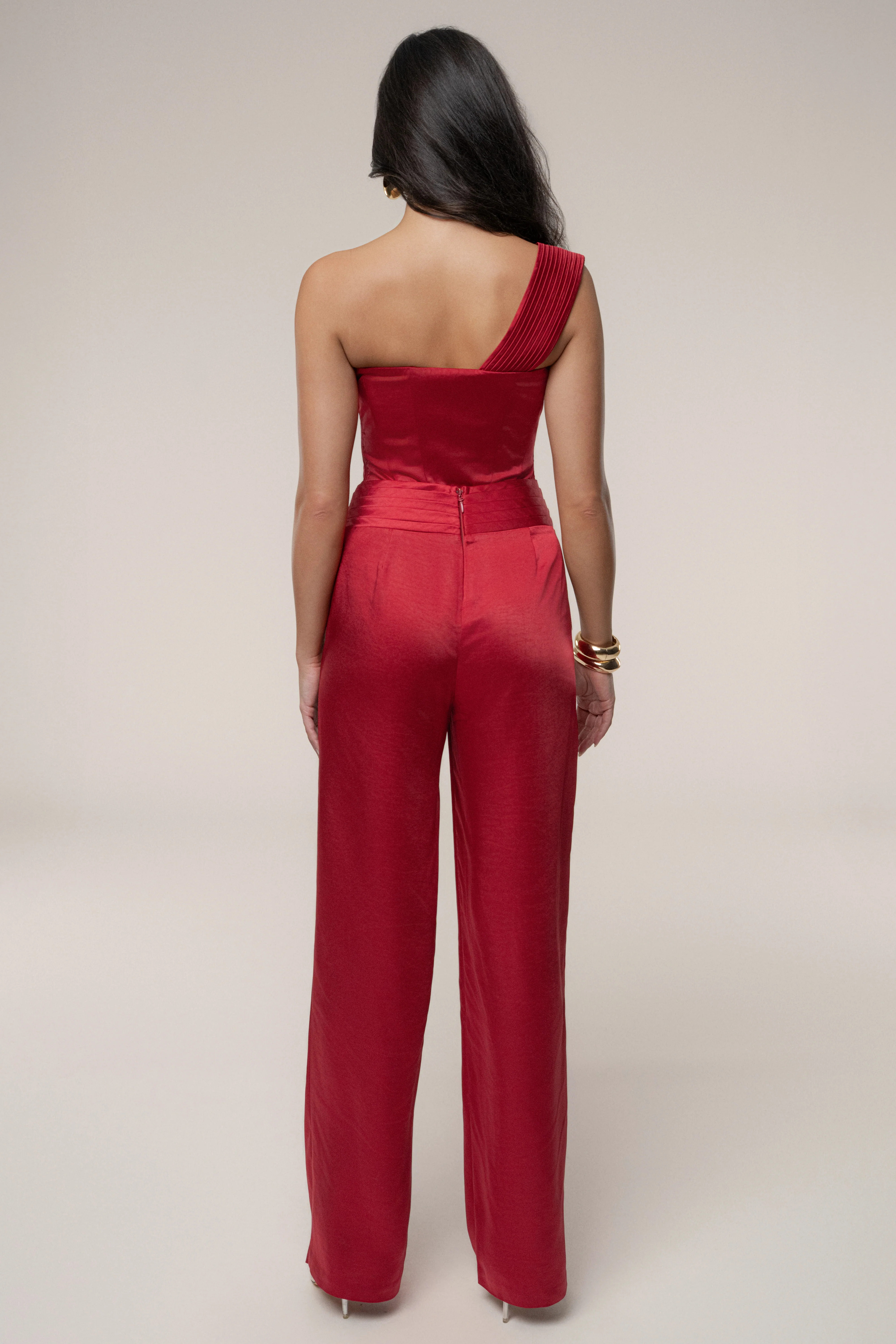 Red True Affection Satin Trouser - Image 7