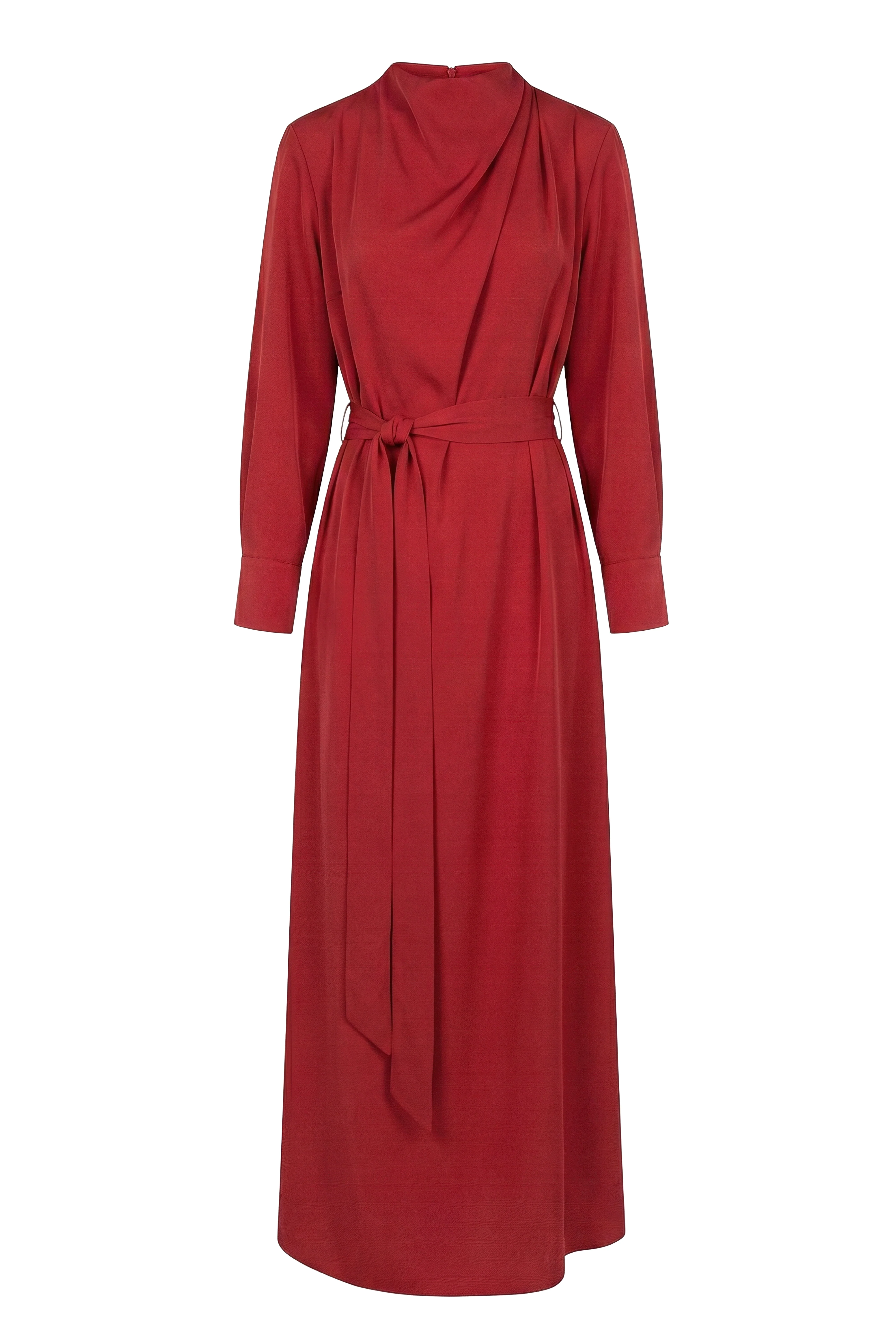 Red Victoria Satin Maxi Dress - Image 2