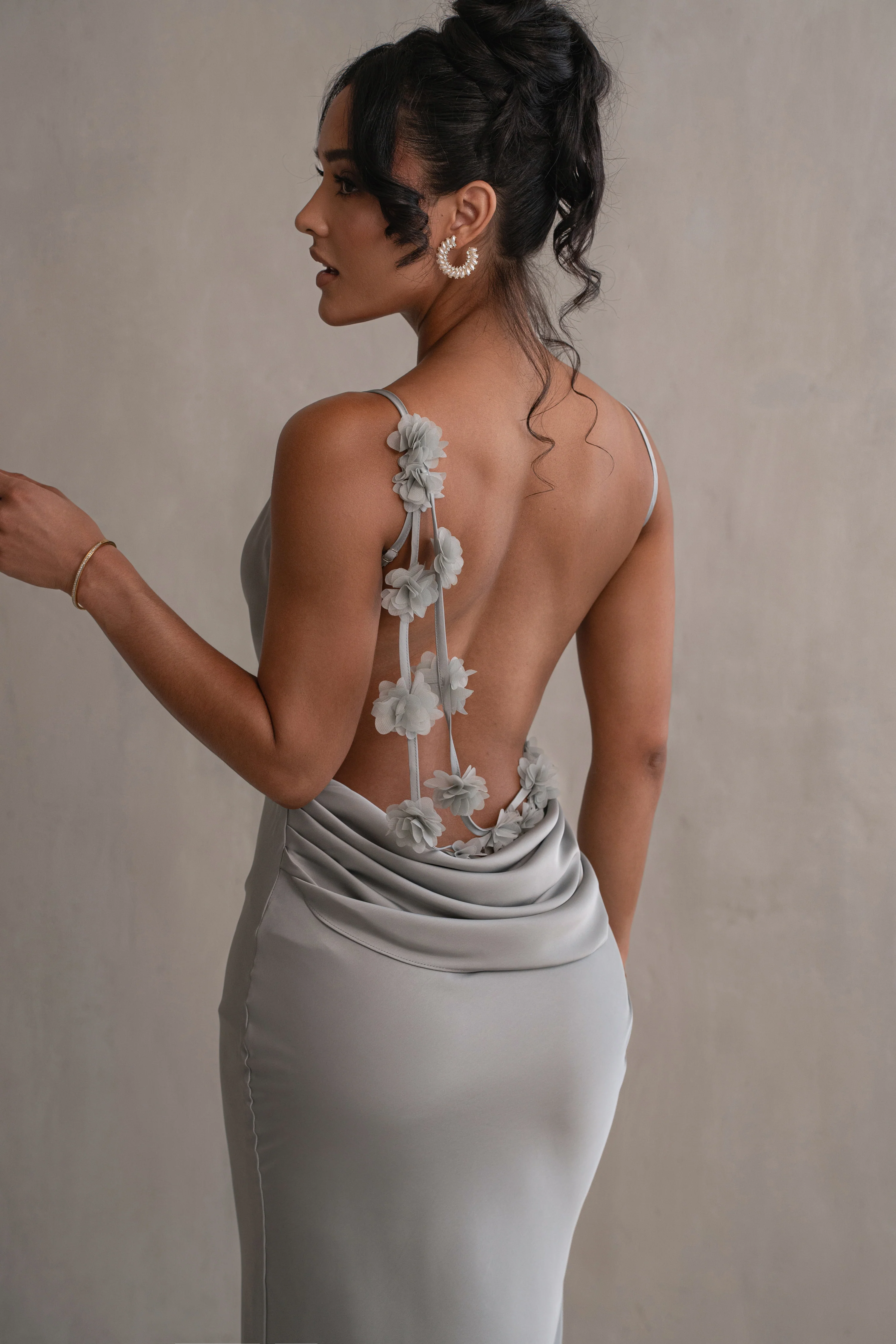 Sage Down The Aisle Satin Gown - Image 12