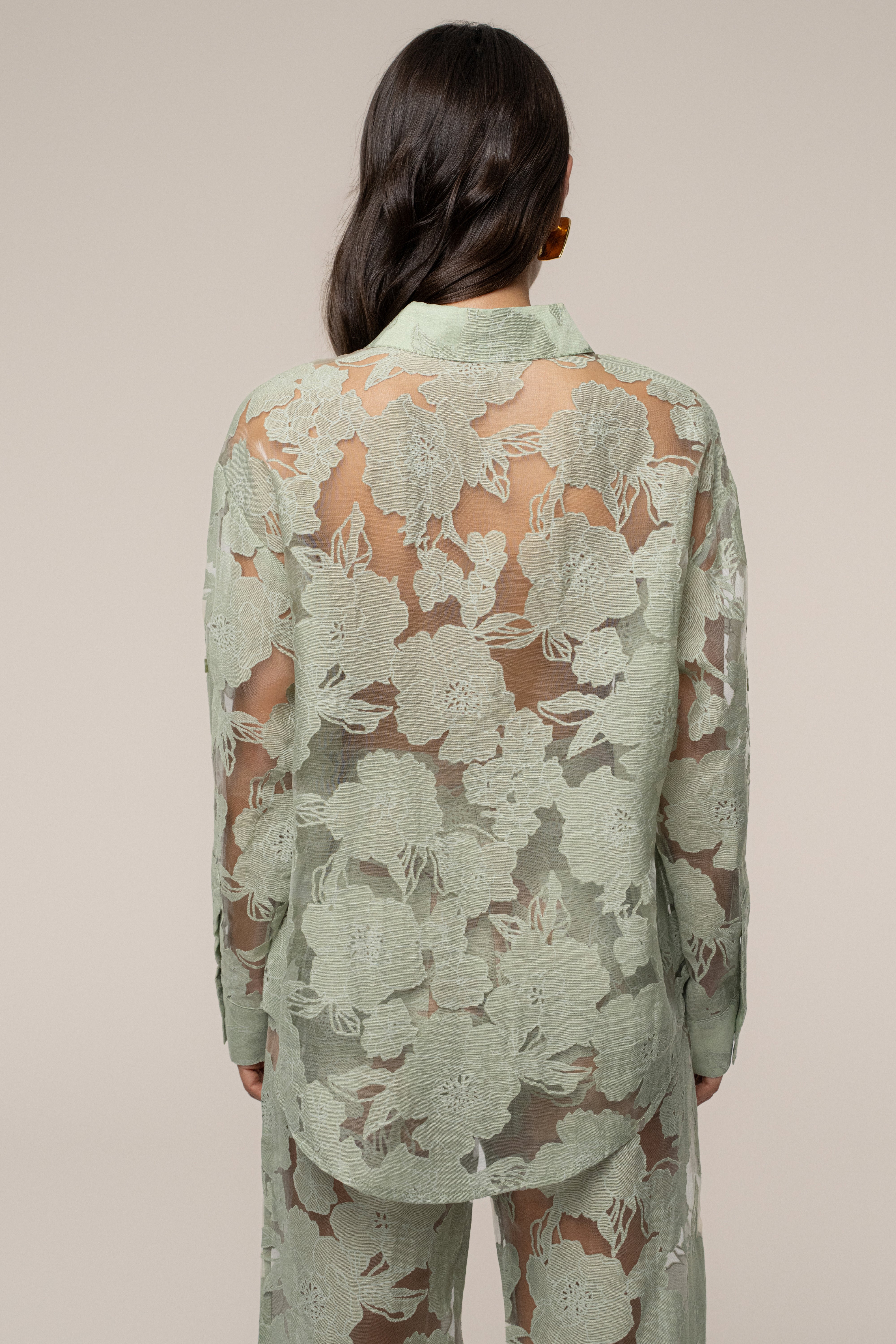 PRE-ORDER Sage Organza Floral Blouse - Image 11