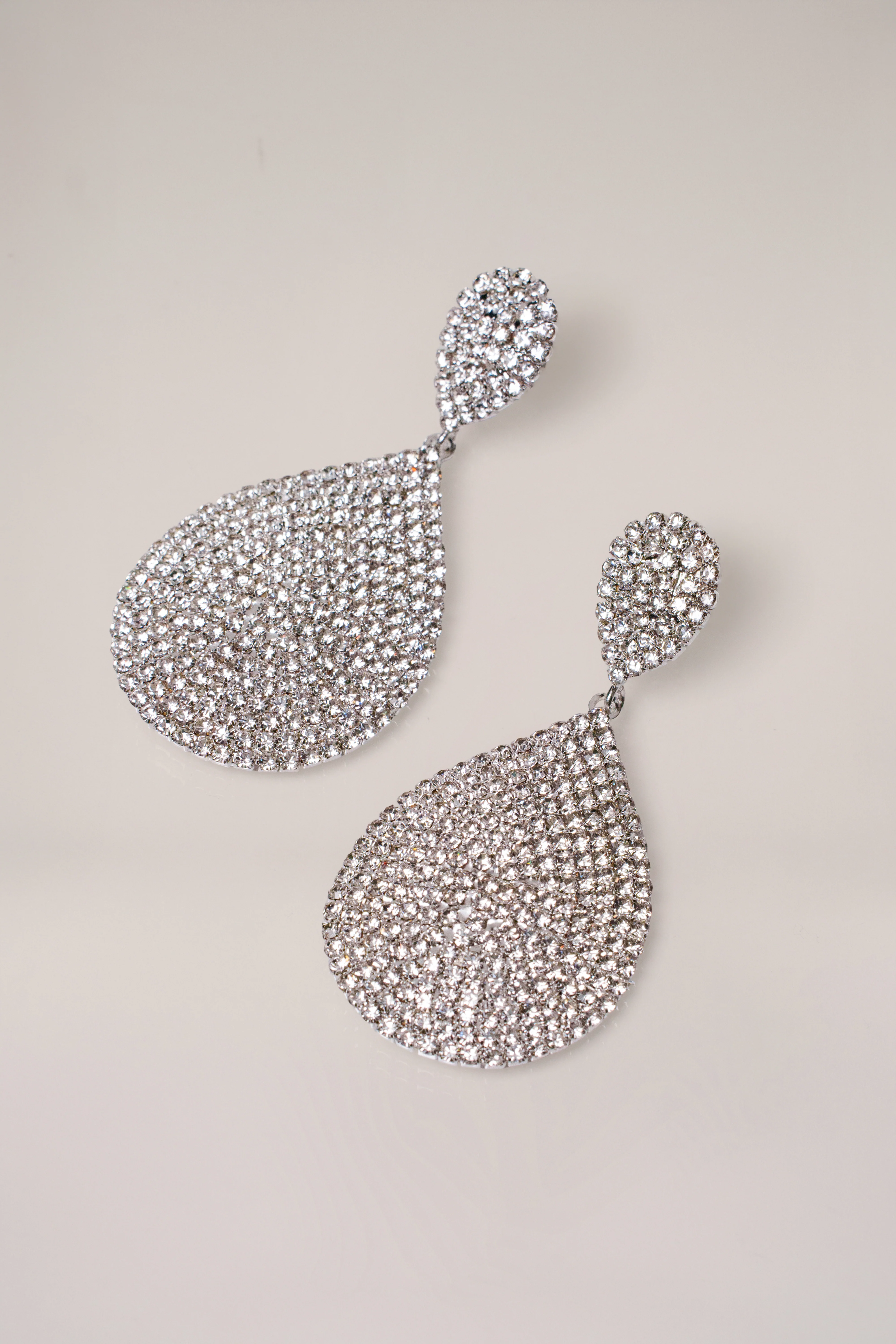 Silver Alexis Paved Dangle Earrings - Image 3