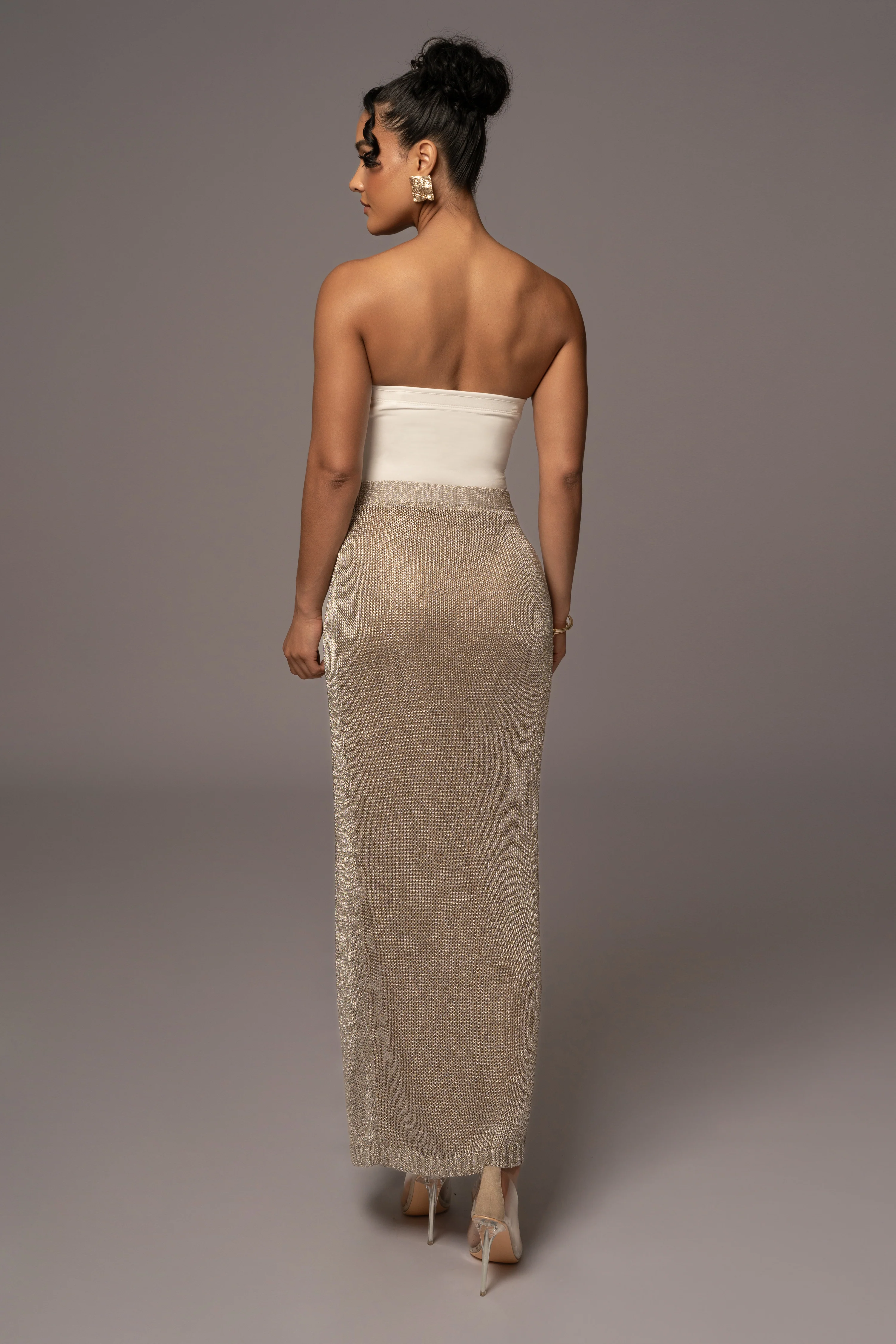 Silver Anais Maxi Slit Skirt - Image 4