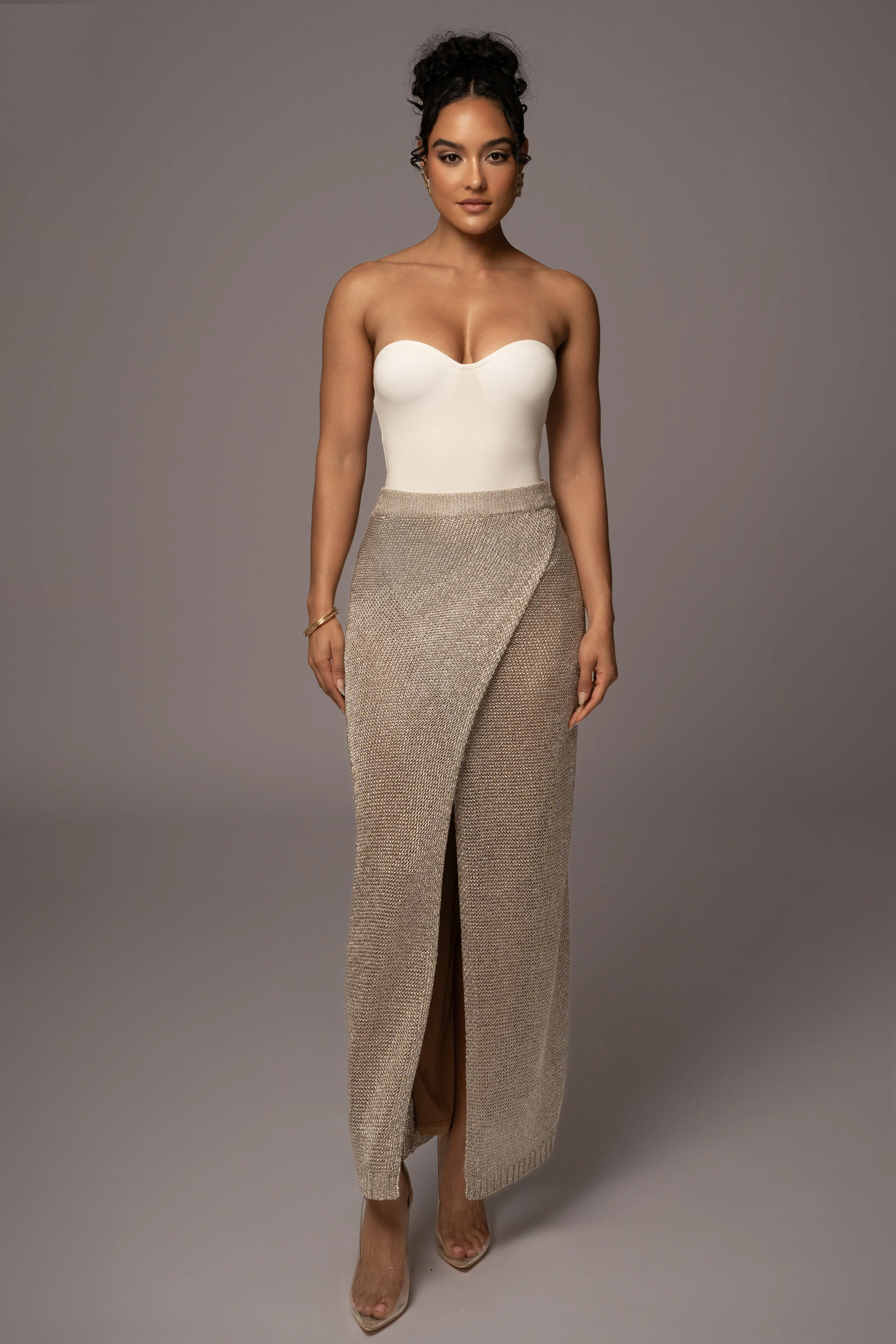 Silver Anais Maxi Slit Skirt - Image 7