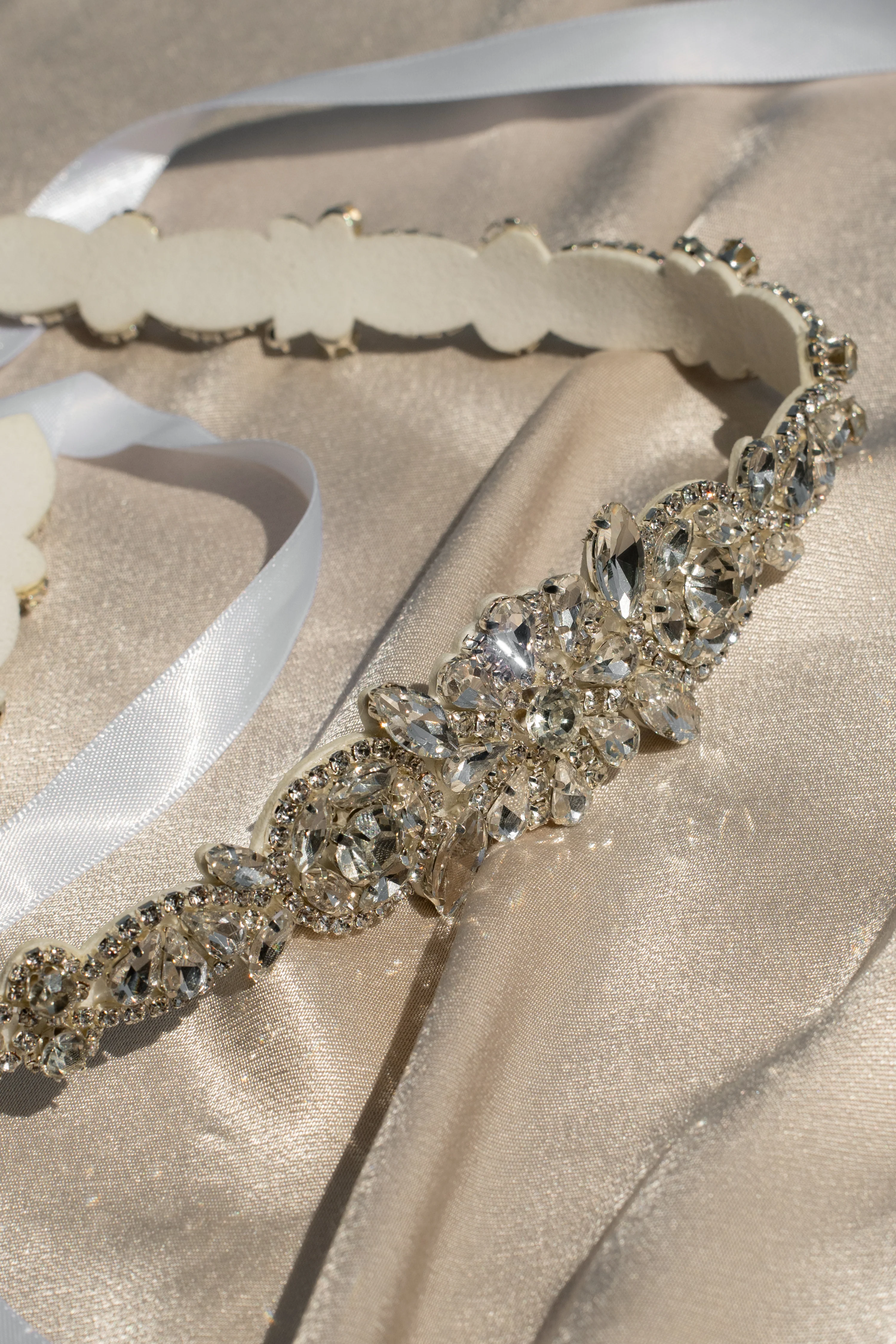 Silver Eternal Love Bridal Sash - Image 3