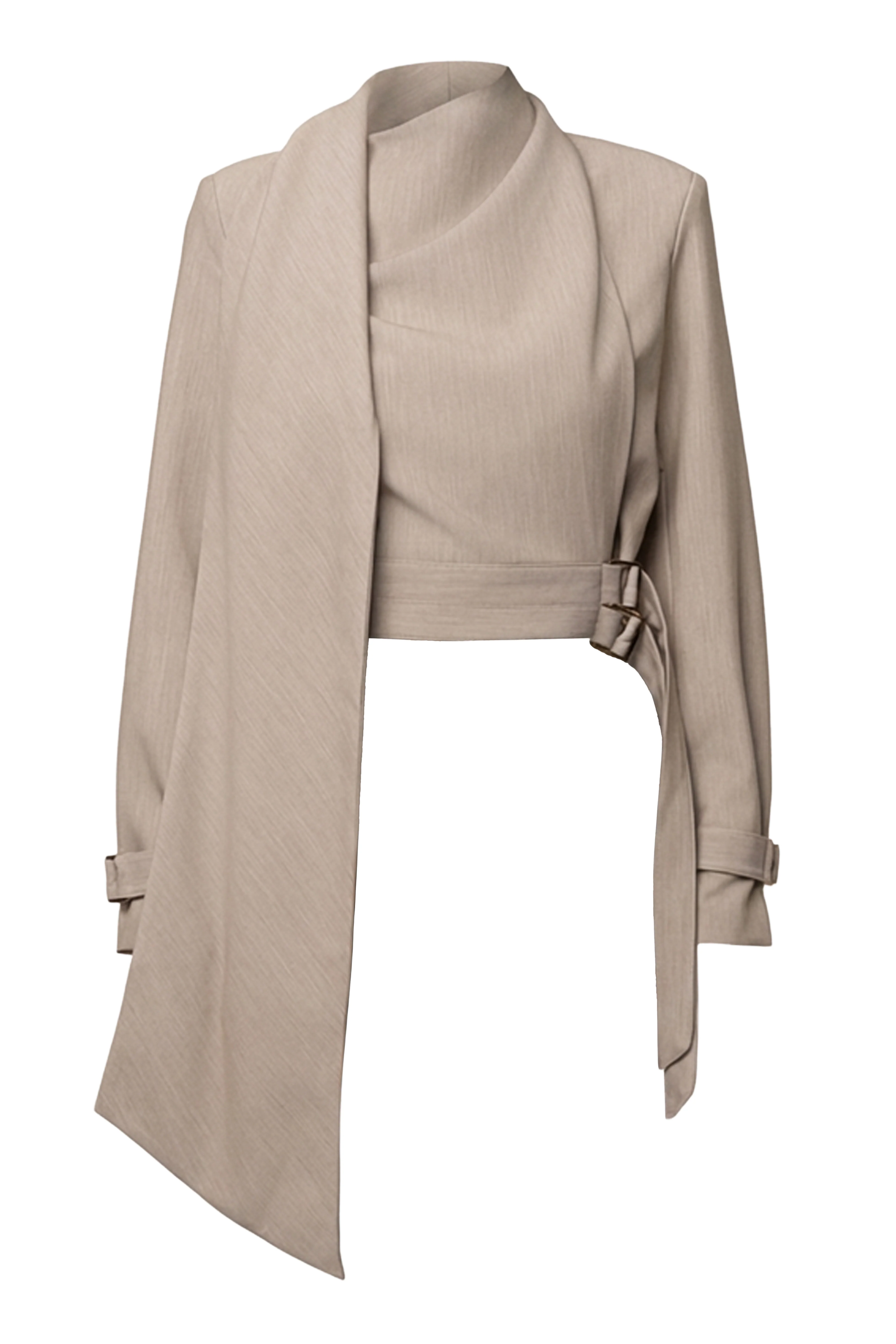 Stone Aligned Scarf Top - Image 3
