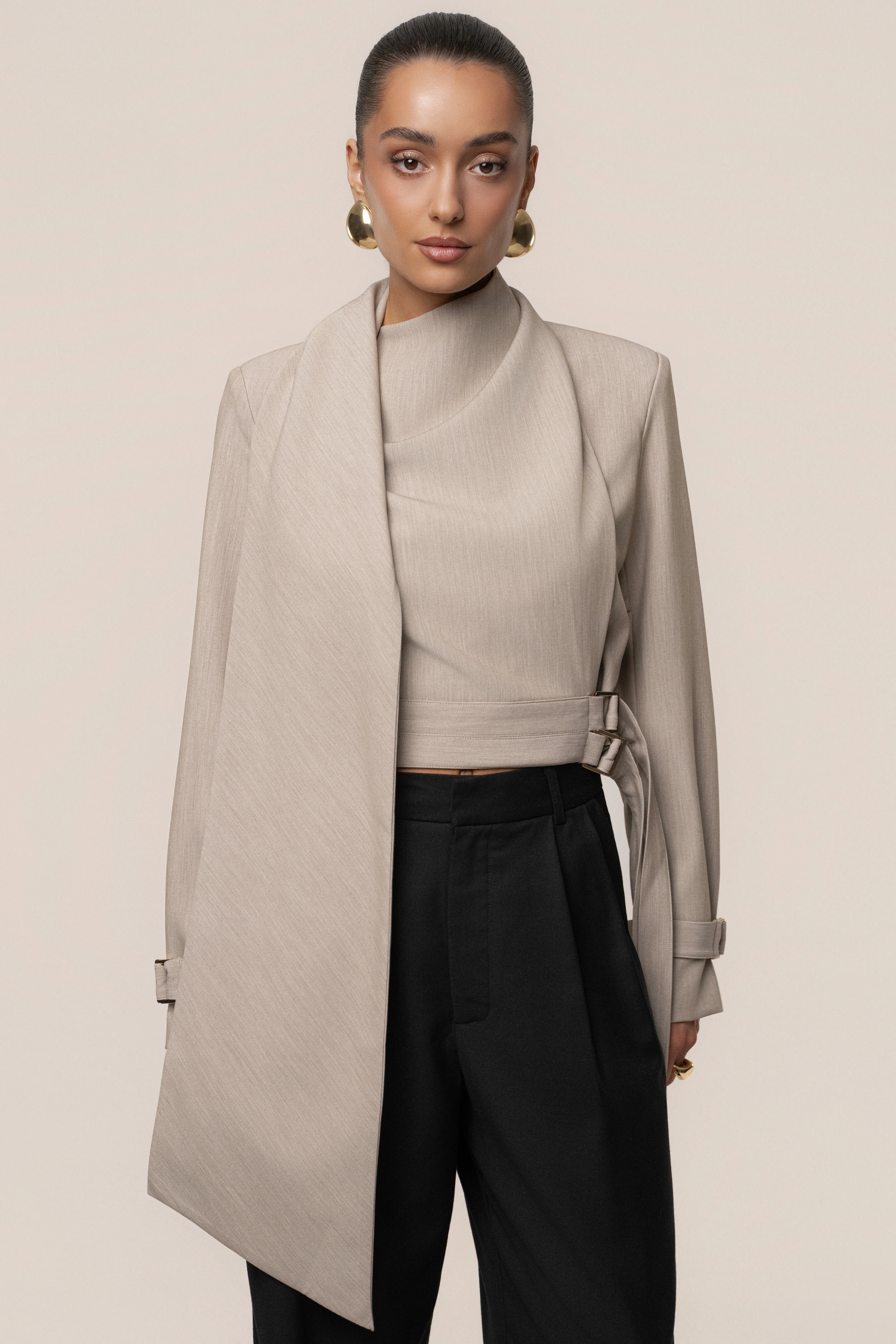 Stone Aligned Scarf Top - Image 7