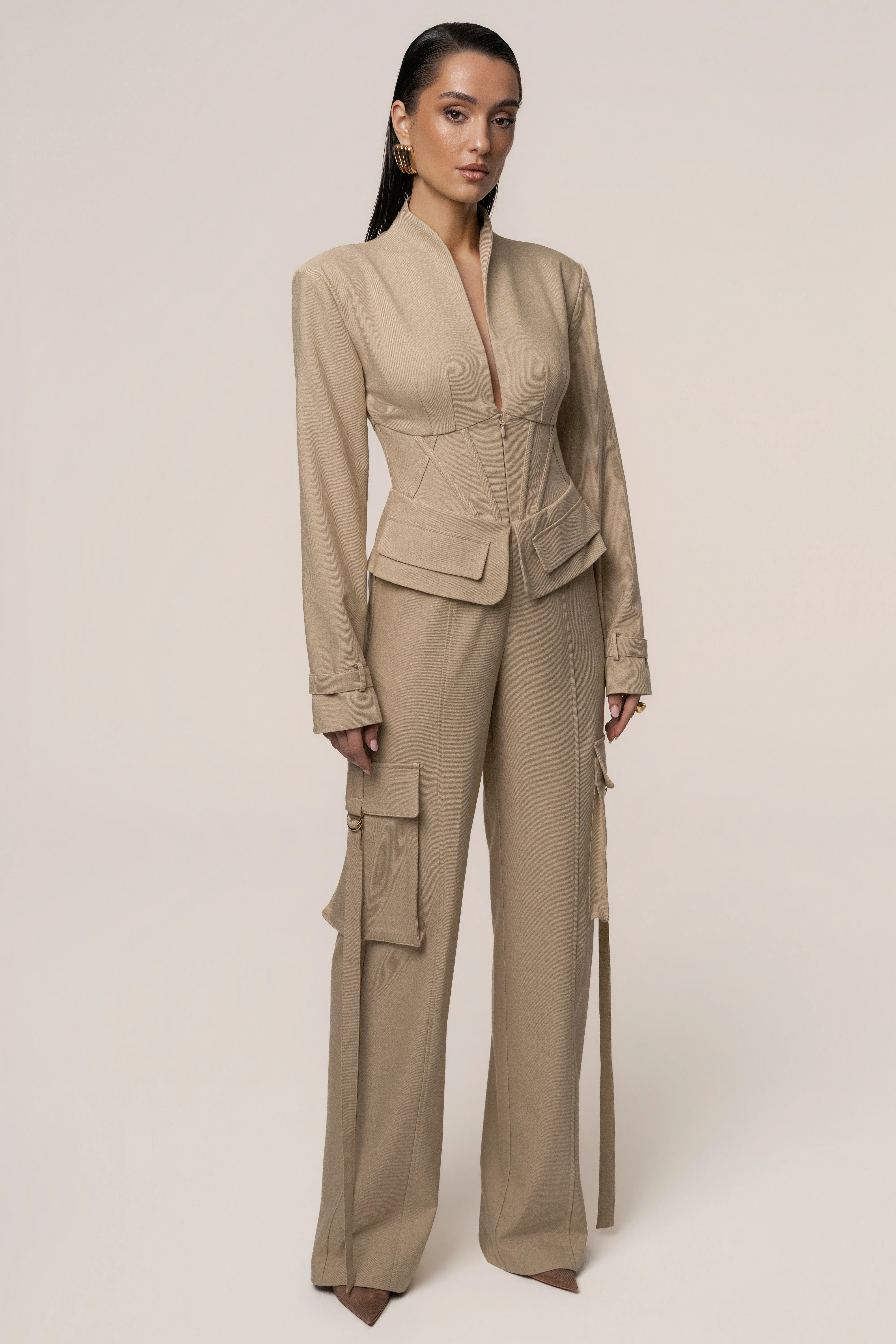 Stone Day Off Cargo Jumpsuit - Image 3
