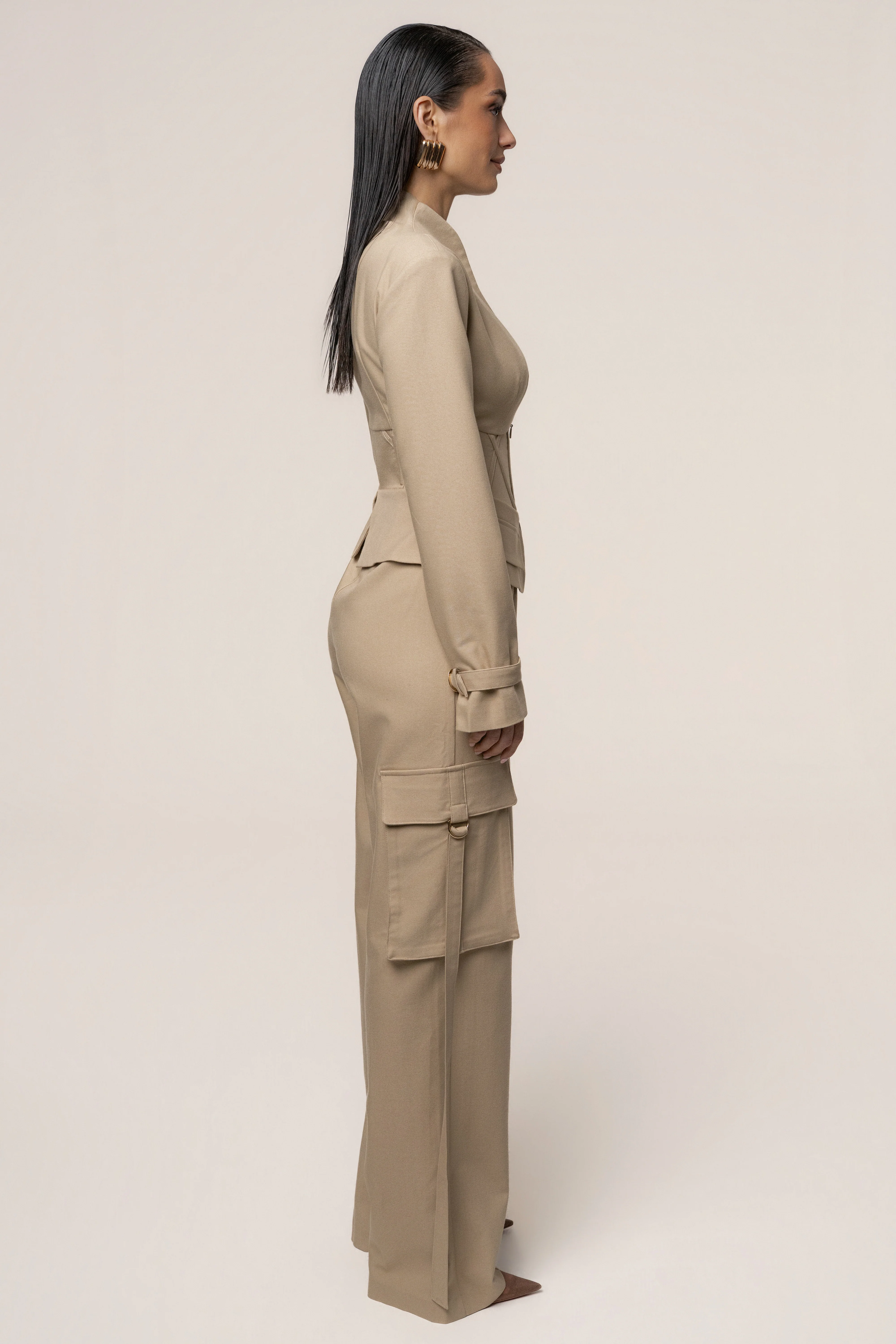 Stone Day Off Cargo Jumpsuit - Image 7