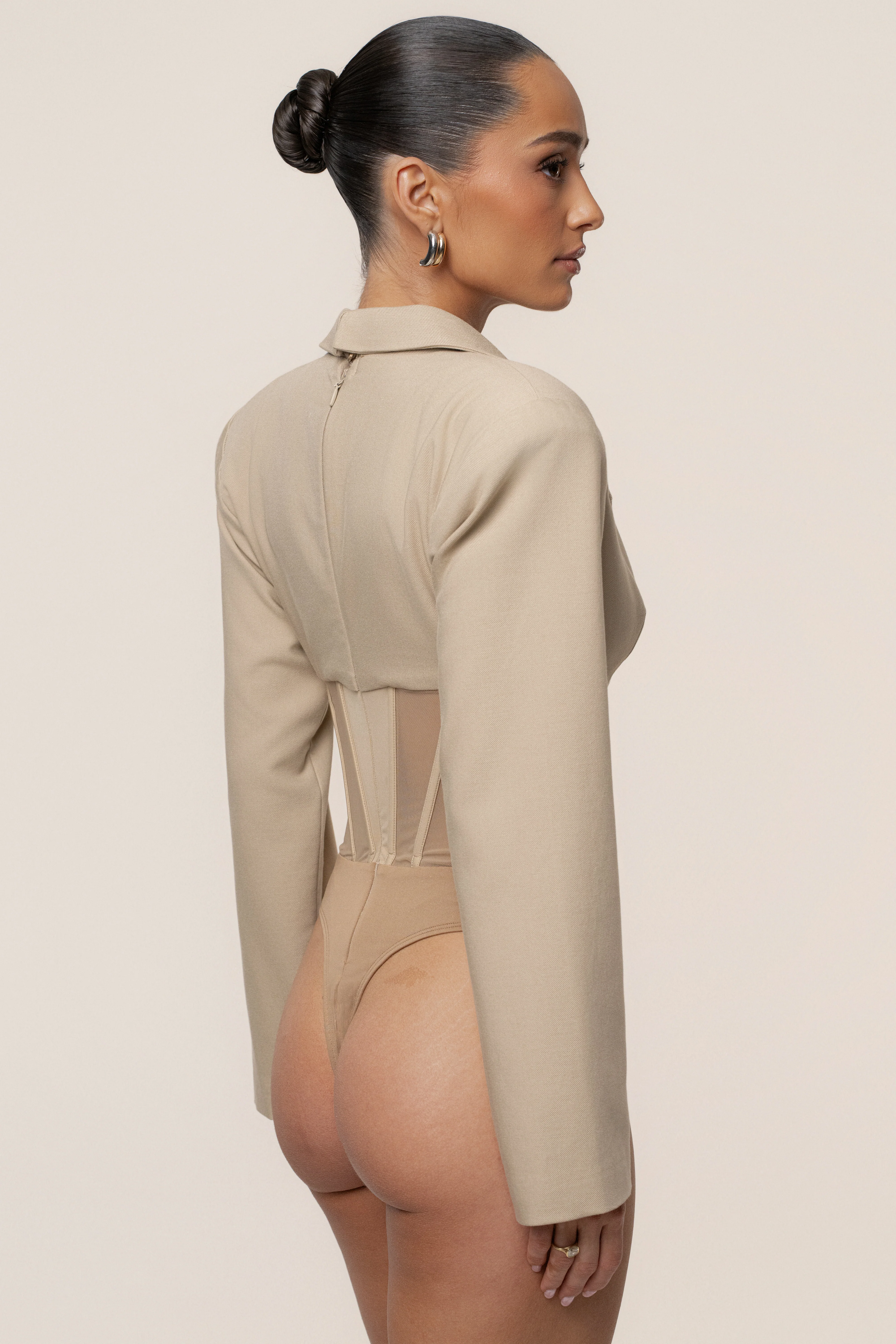 Stone Downtown Blazer Bodysuit - Image 8