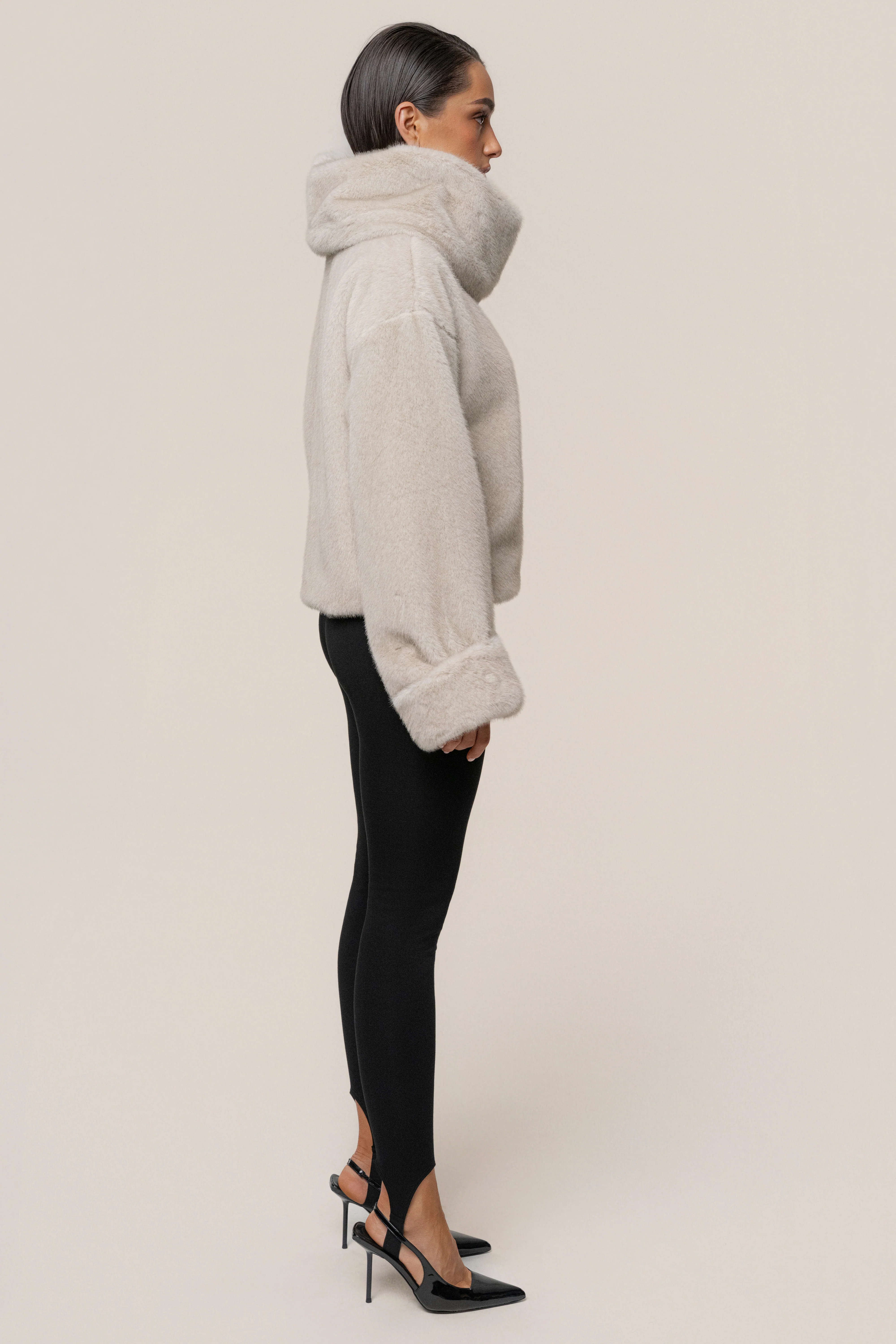 Stone Polished Faux Fur Pullover - Image 10