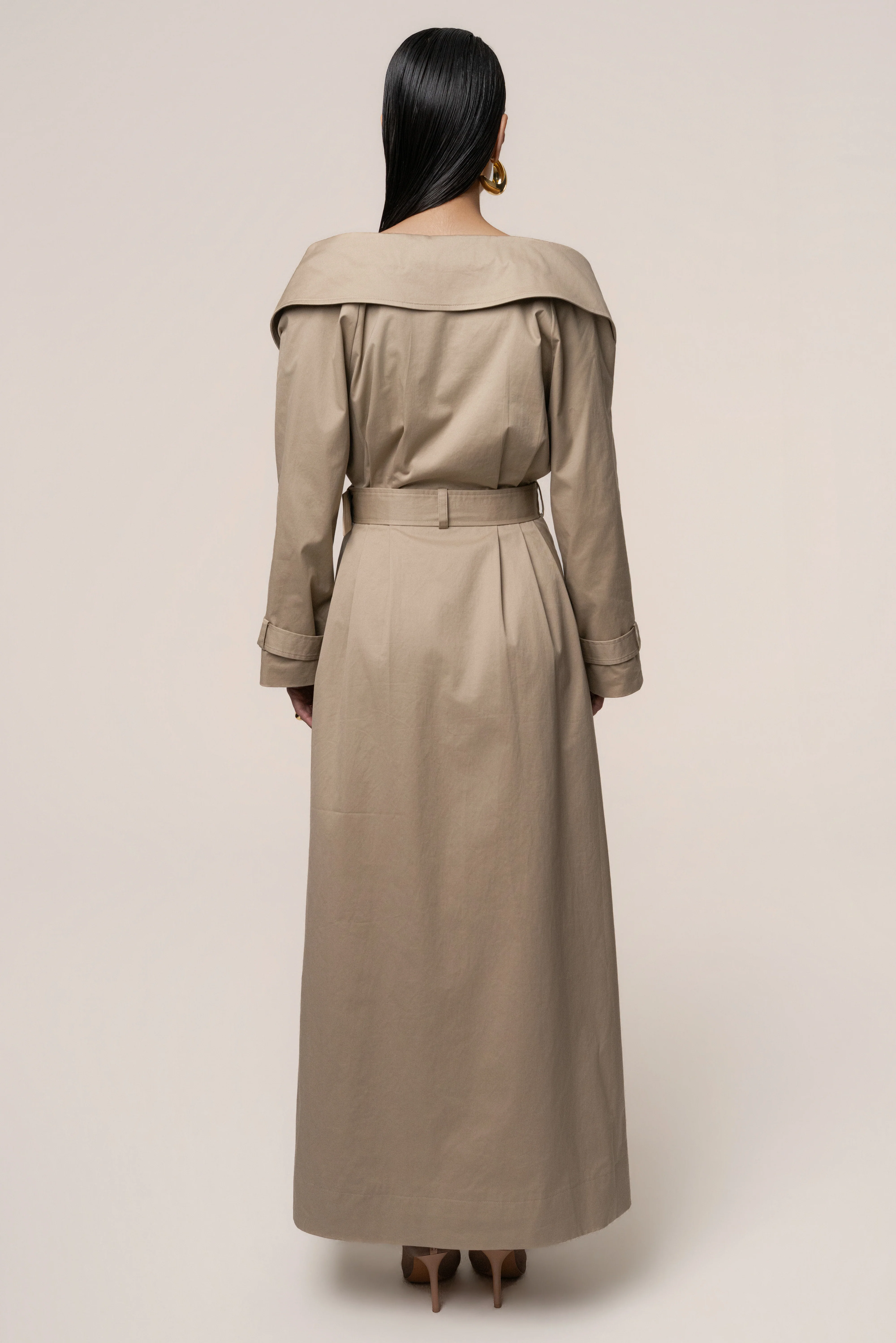 Stone Soft Authority Trench Coat - Image 10