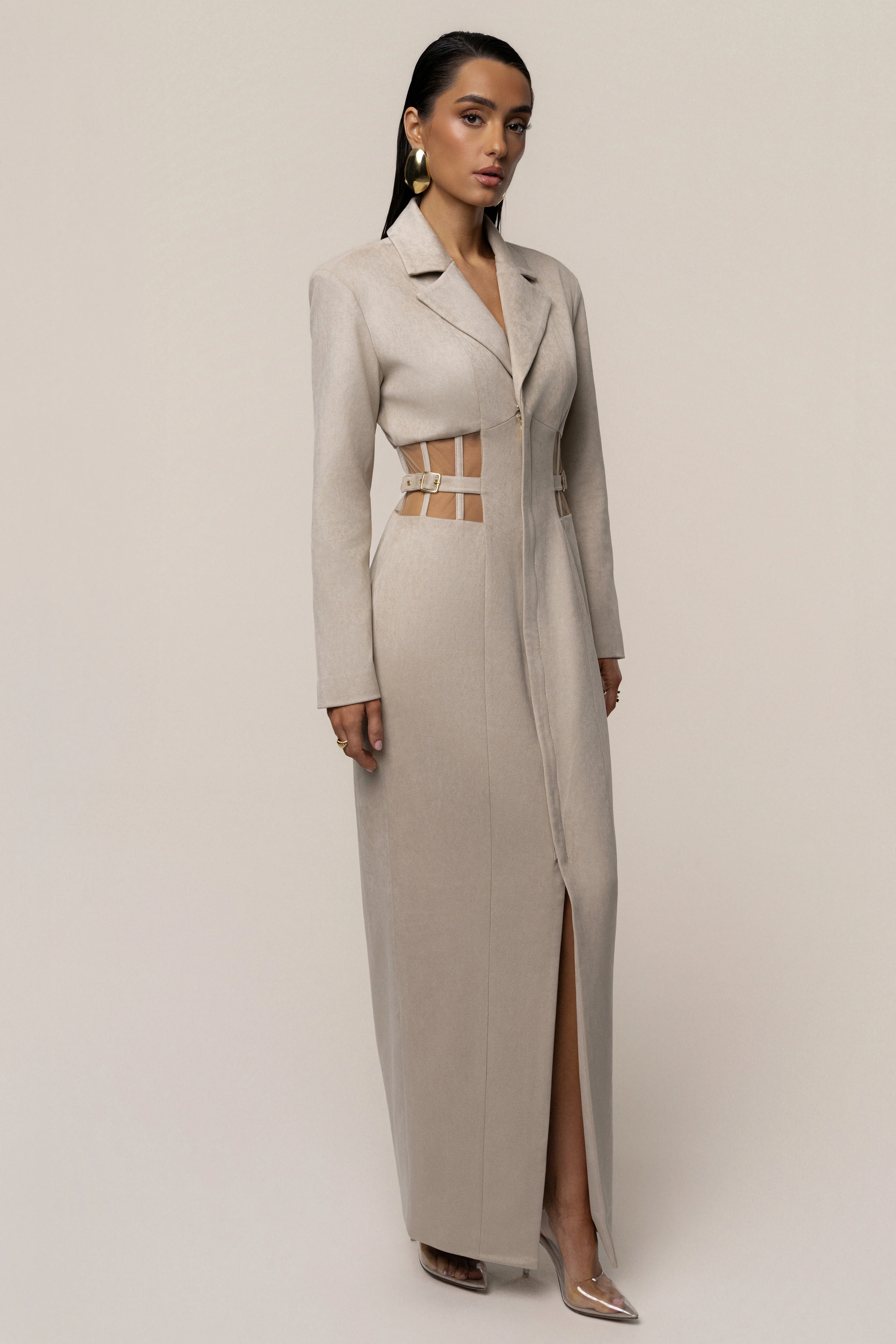 Stone Toffee Haze Suede Dress - Image 14