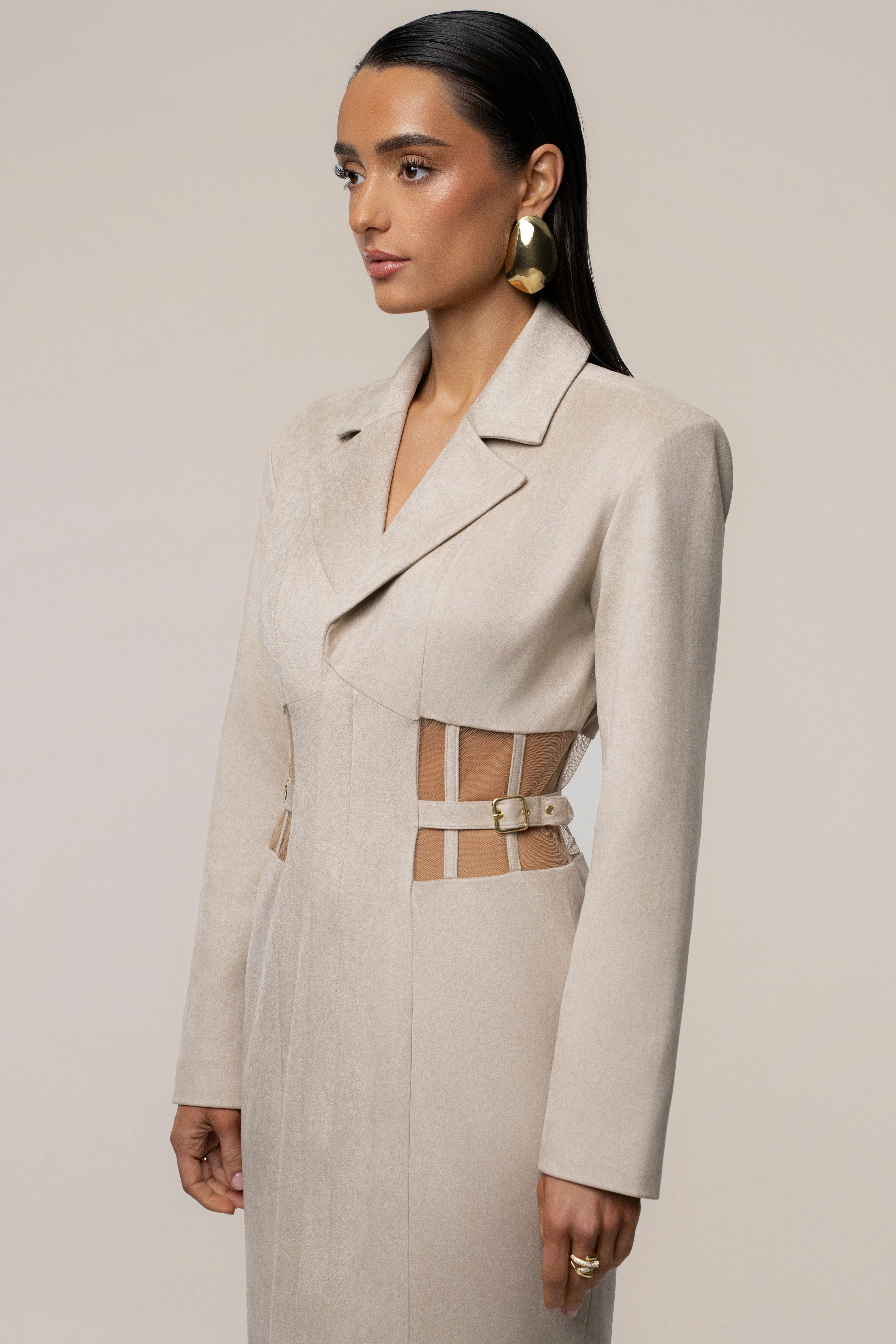 Stone Toffee Haze Suede Dress - Image 15