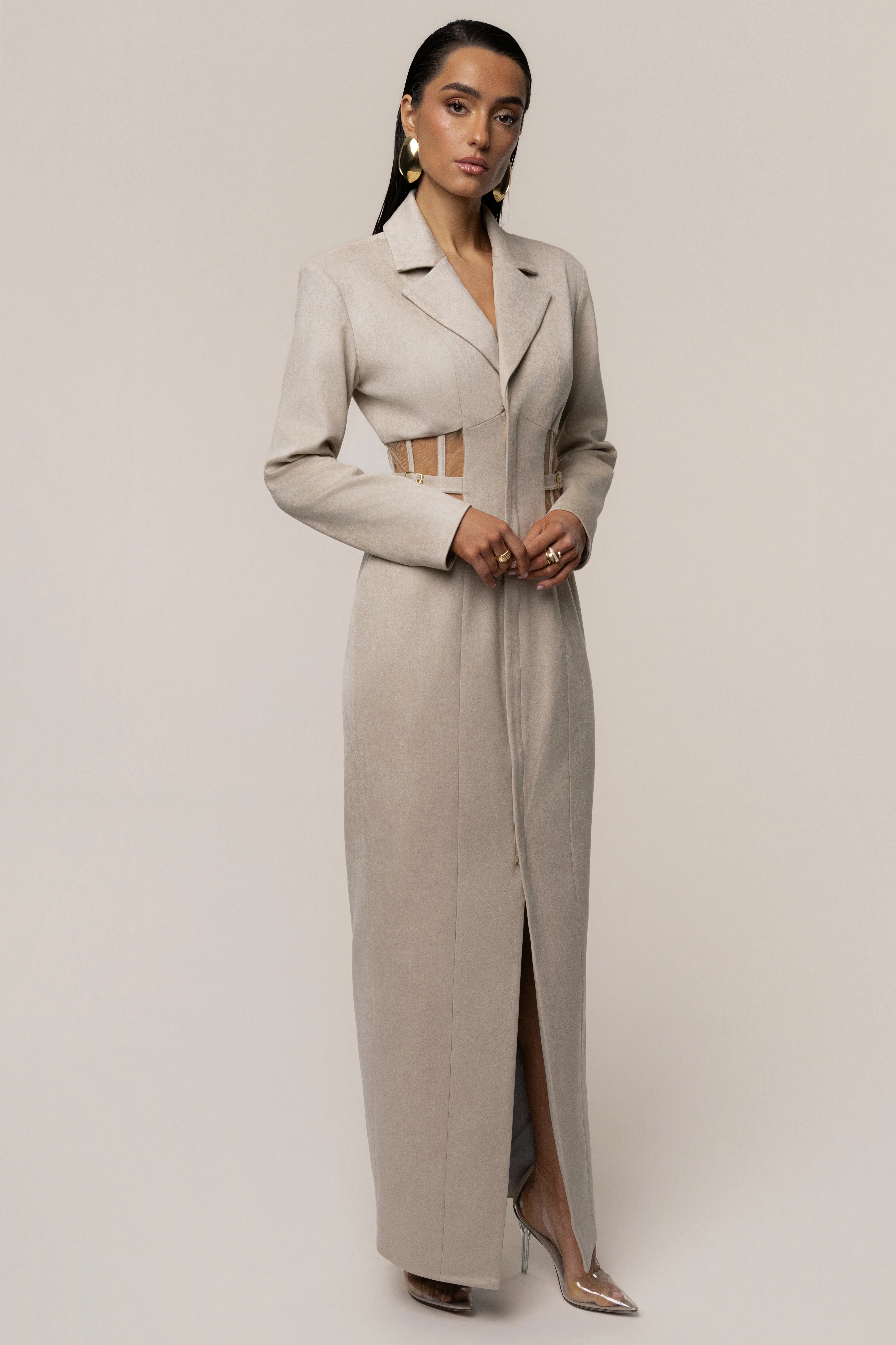 Stone Toffee Haze Suede Dress - Image 16