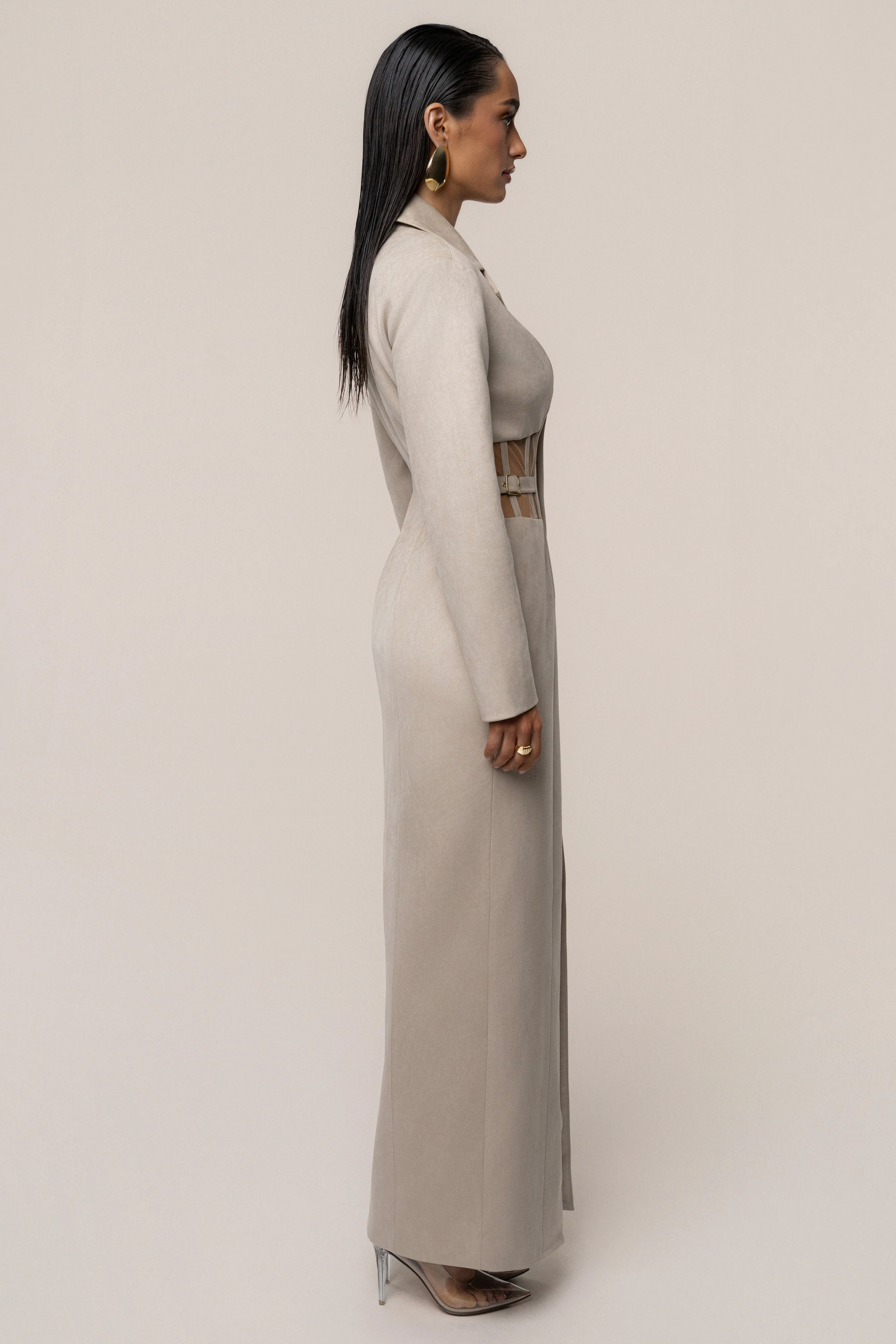 Stone Toffee Haze Suede Dress - Image 17