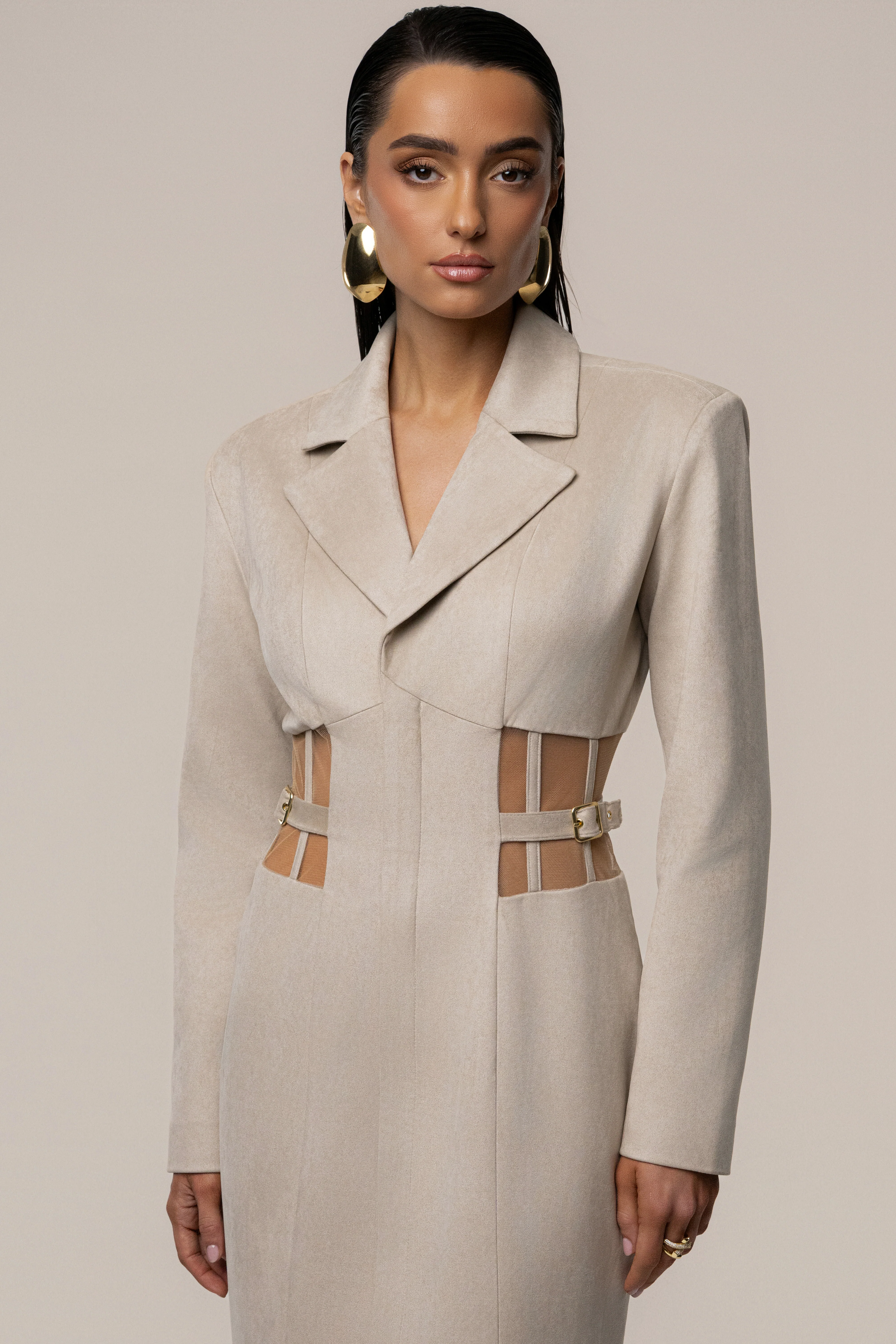 Stone Toffee Haze Suede Dress - Image 3