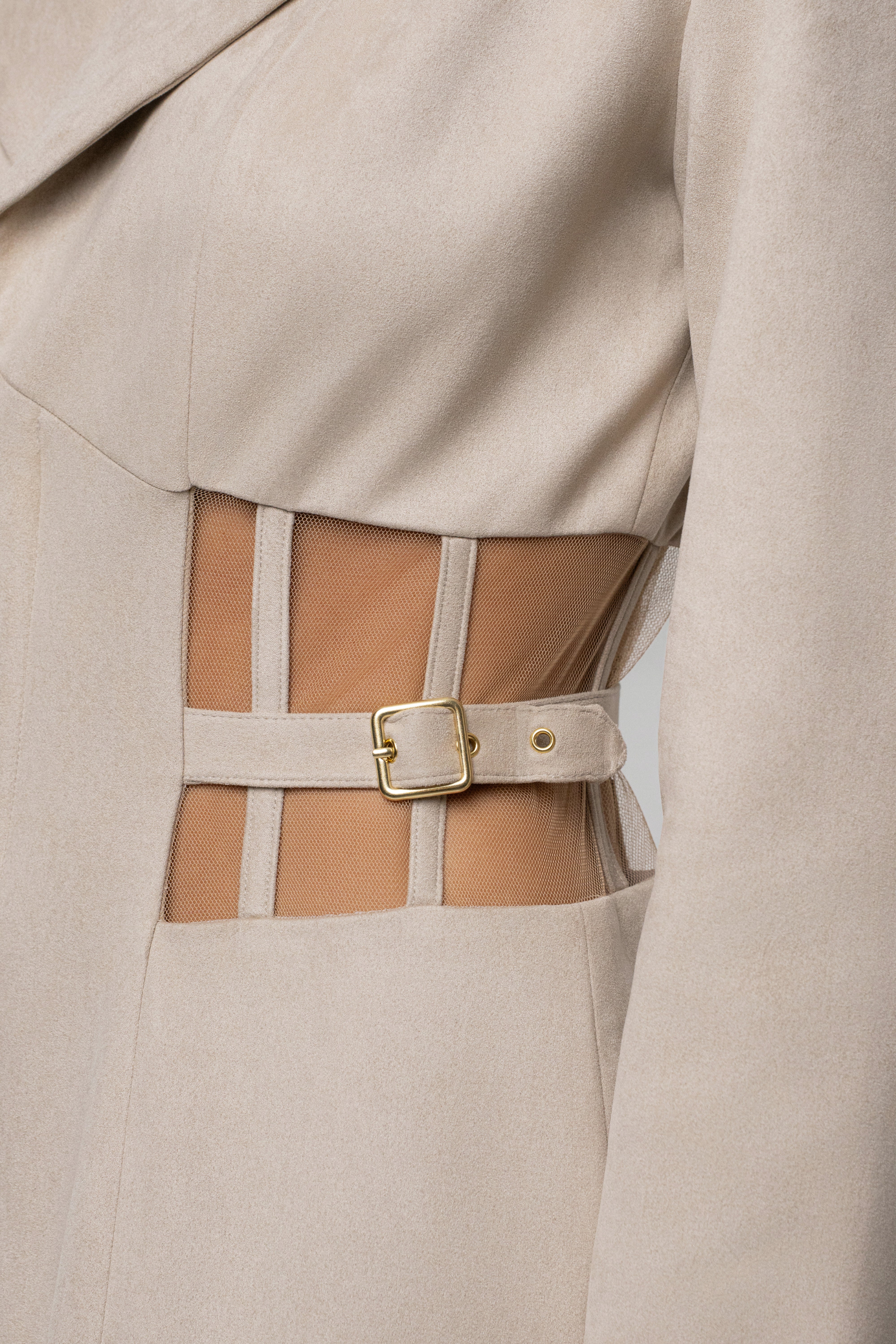 Stone Toffee Haze Suede Dress - Image 4