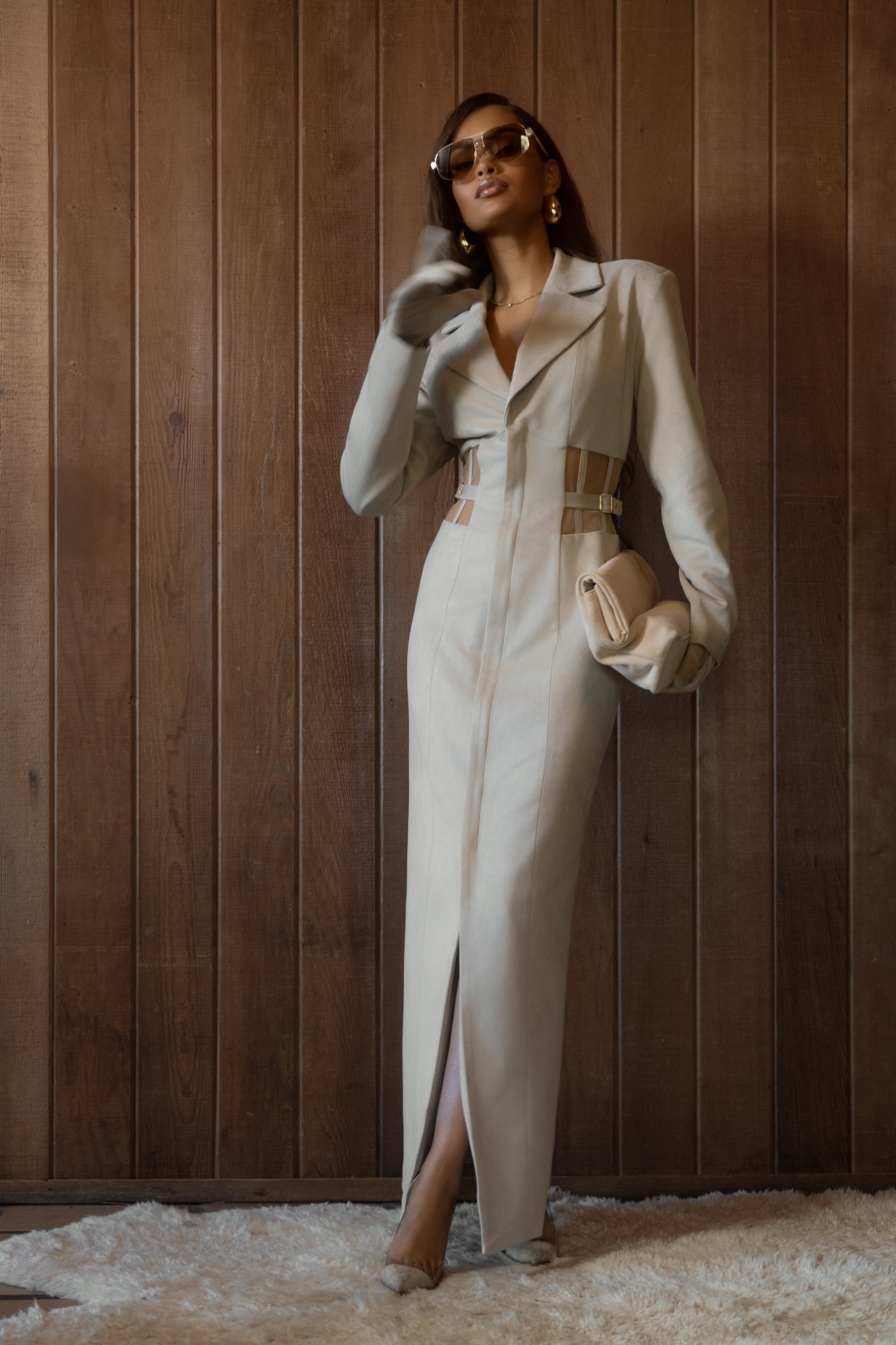 Stone Toffee Haze Suede Dress - Image 5