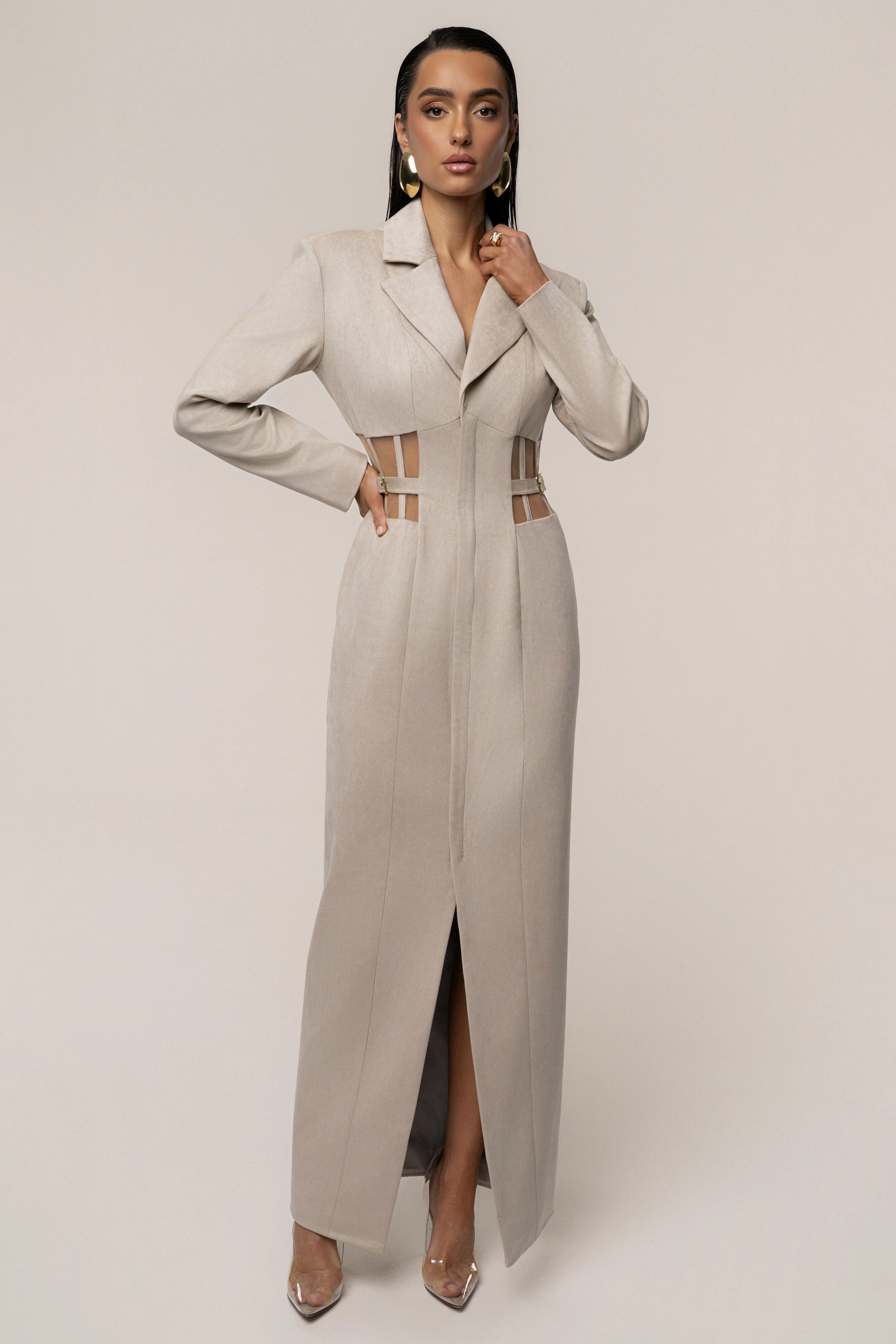 Stone Toffee Haze Suede Dress - Image 7