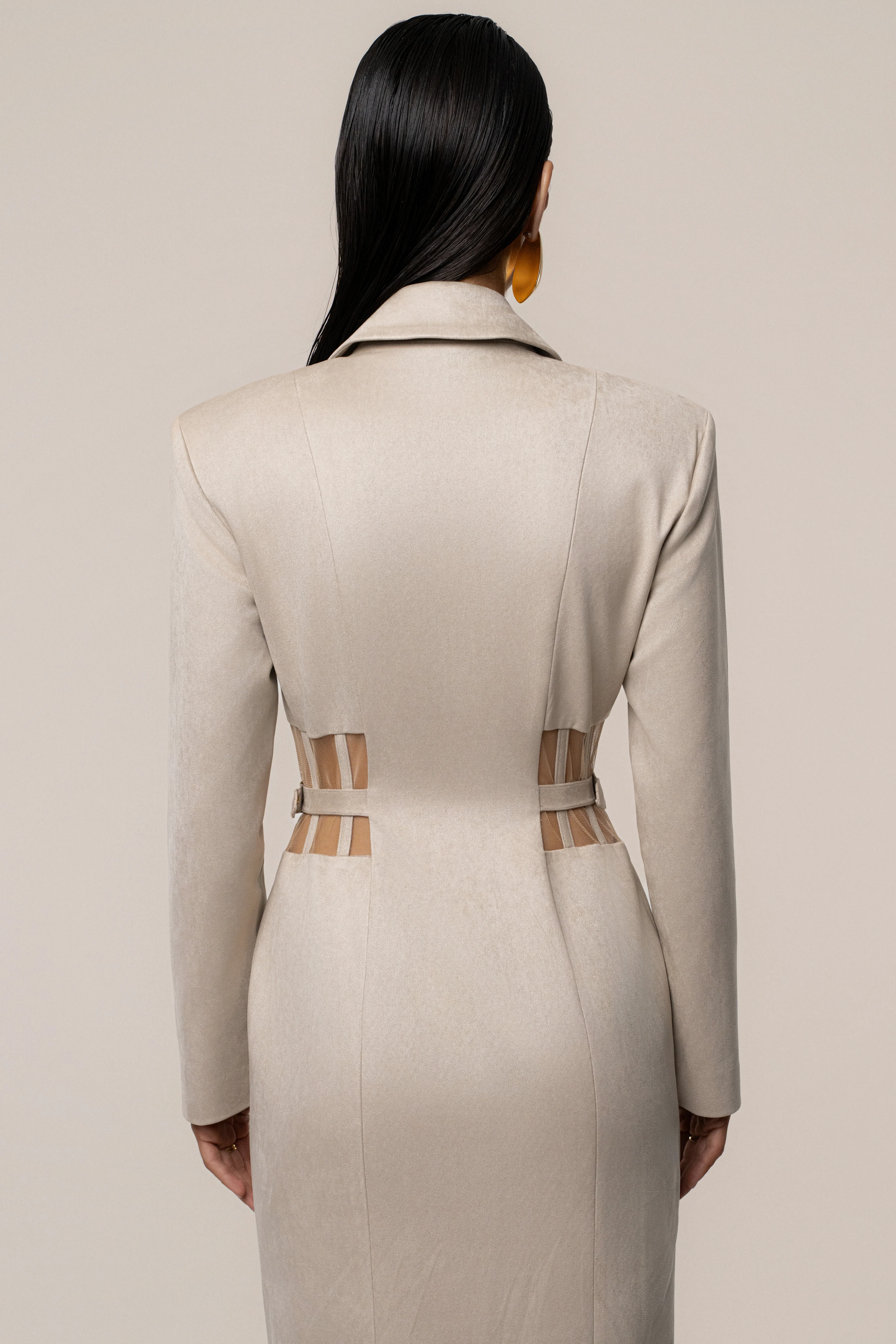 Stone Toffee Haze Suede Dress - Image 8