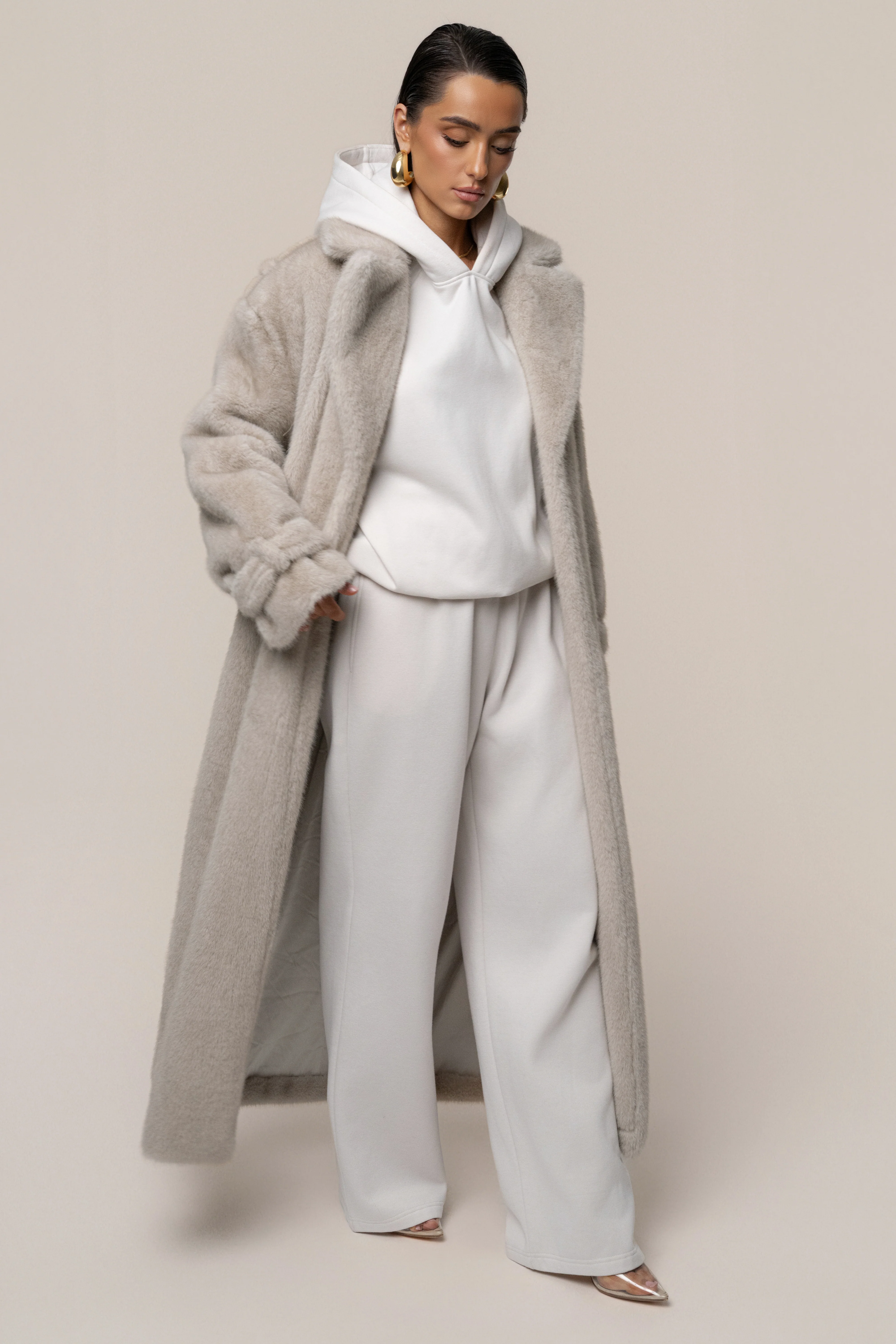 Stone Uptown Faux Fur Coat - Image 7