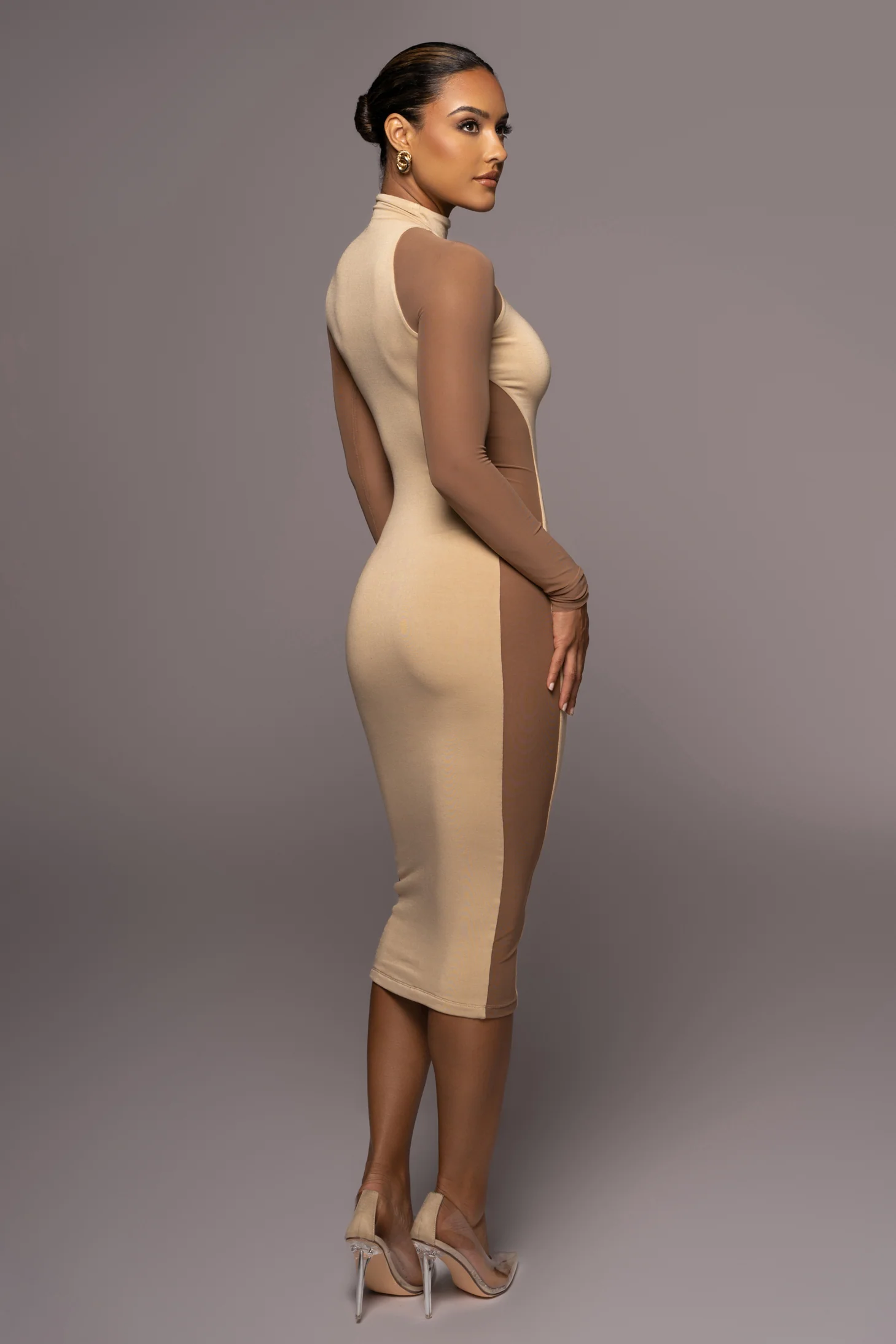 Tan Afterglow Midi Dress - Image 12