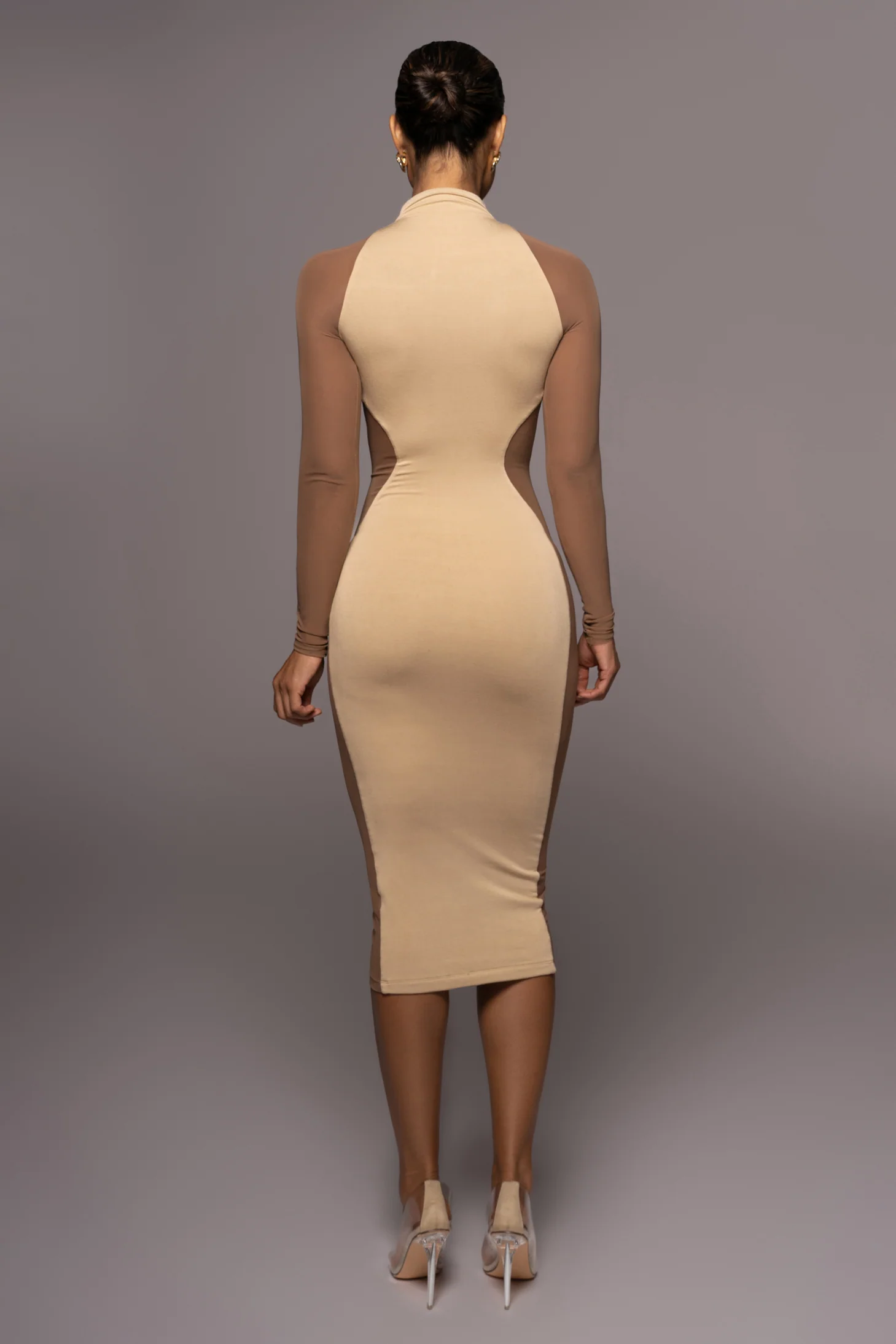 Tan Afterglow Midi Dress - Image 14