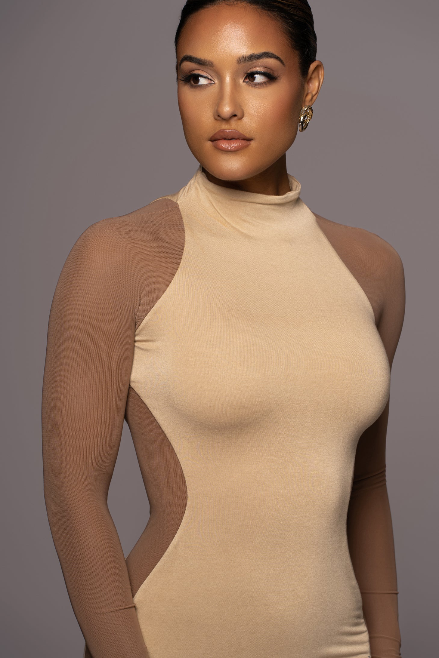 Tan Afterglow Midi Dress - Image 7