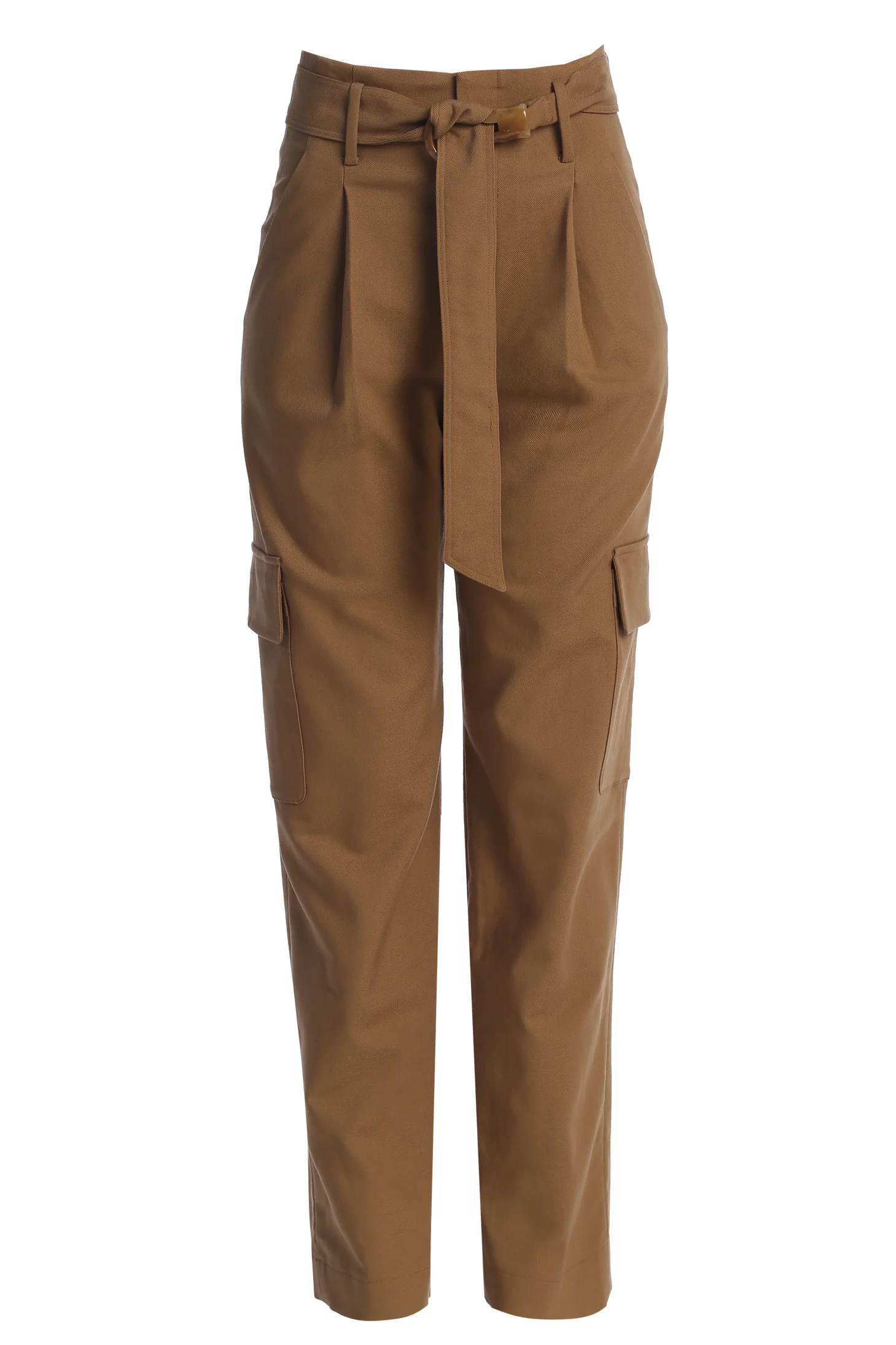 Tan Alexis Belted Cargo Pants - Image 4