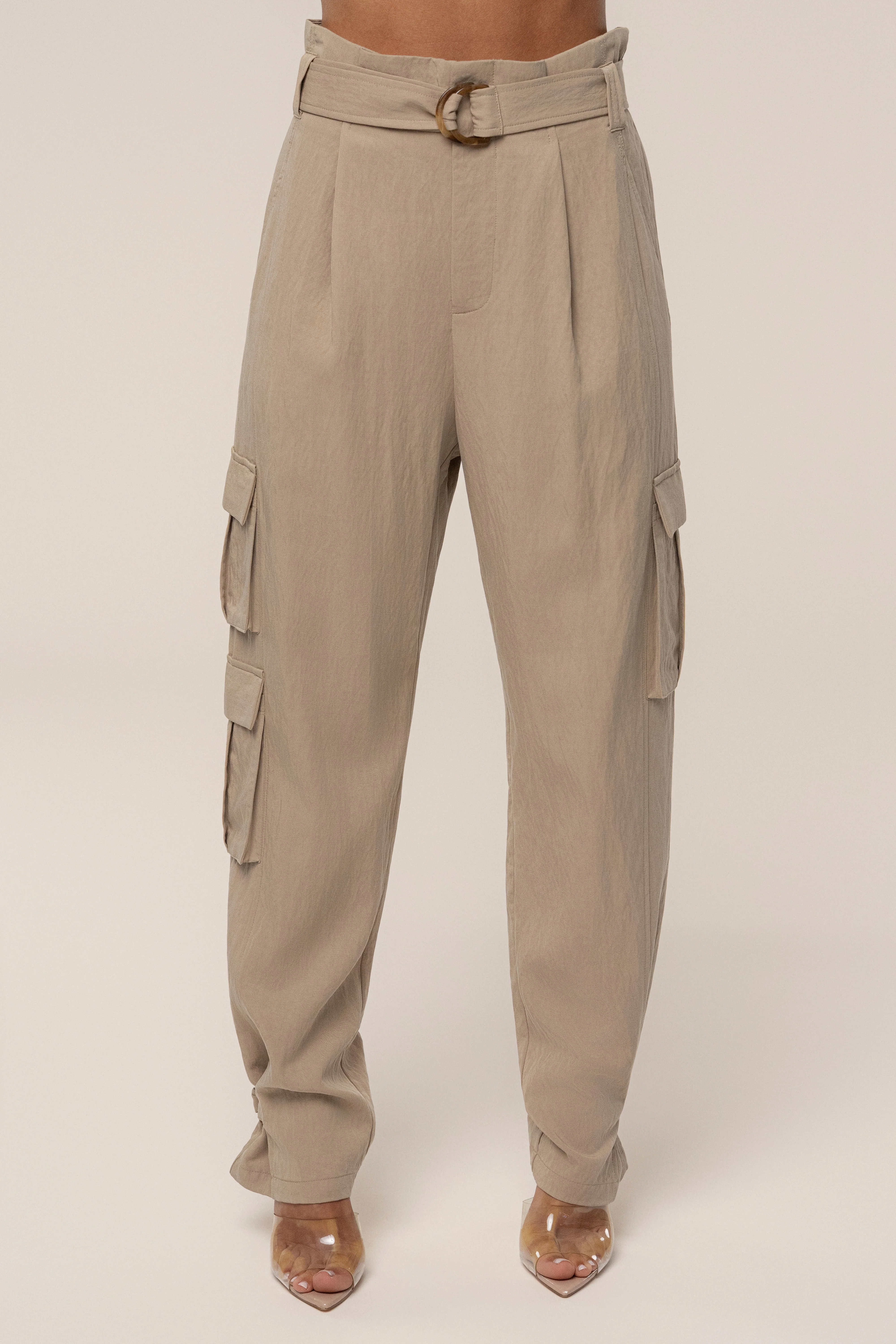 Tan Boundless Belted Cargo Pants - Image 3
