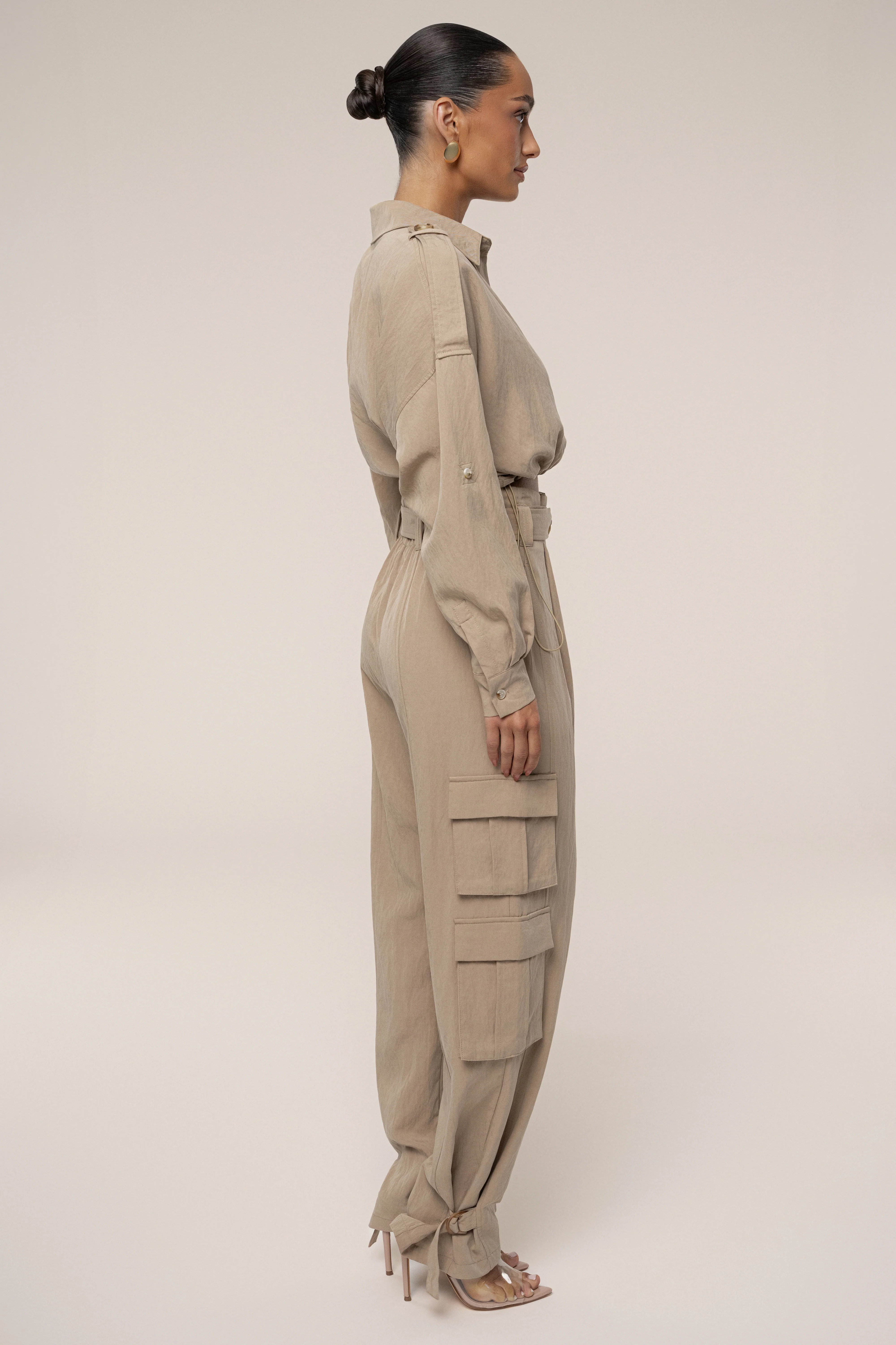 Tan Boundless Belted Cargo Pants - Image 5