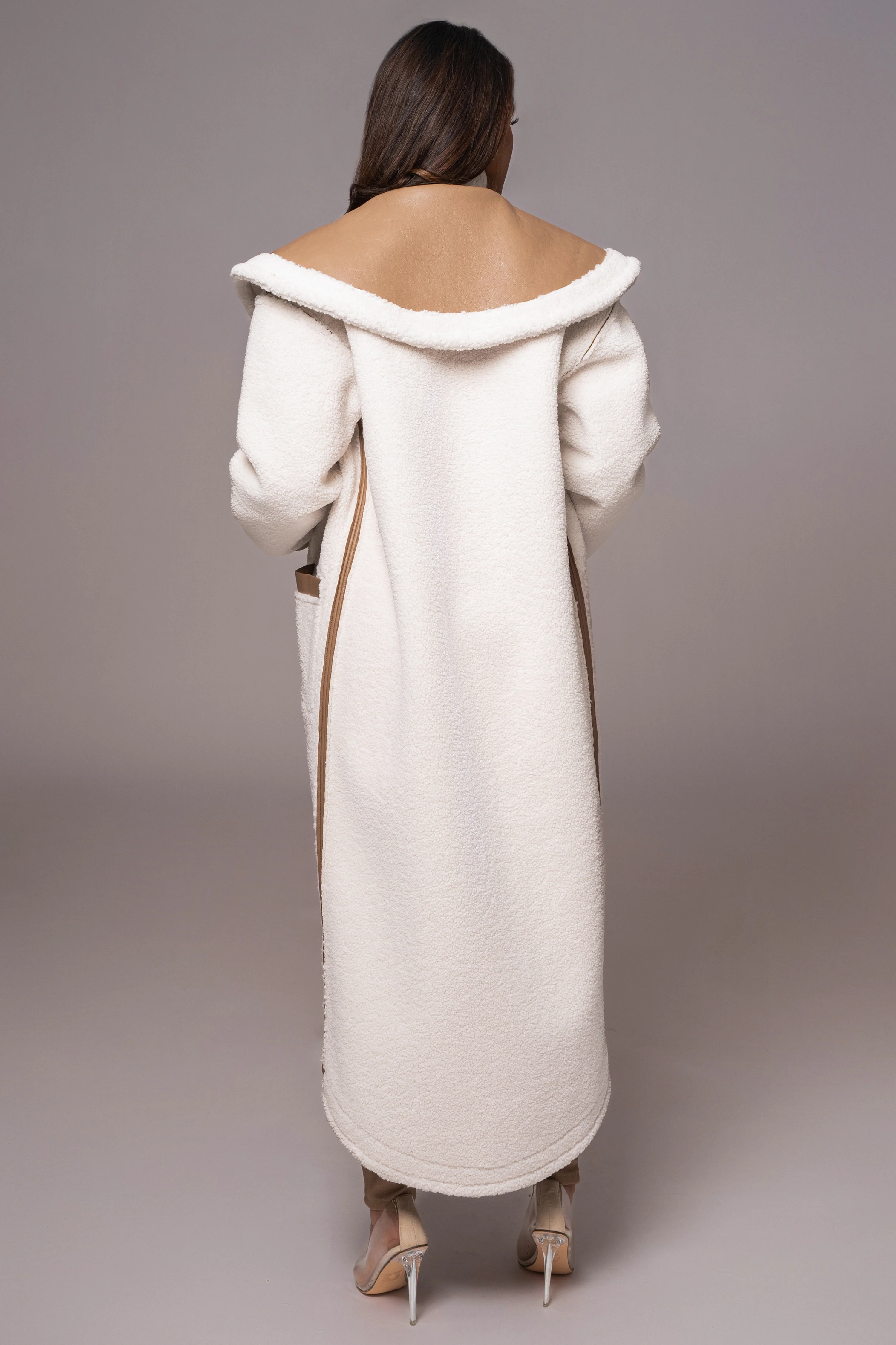 Tan Jaida Reversible Teddy Coat - Image 24